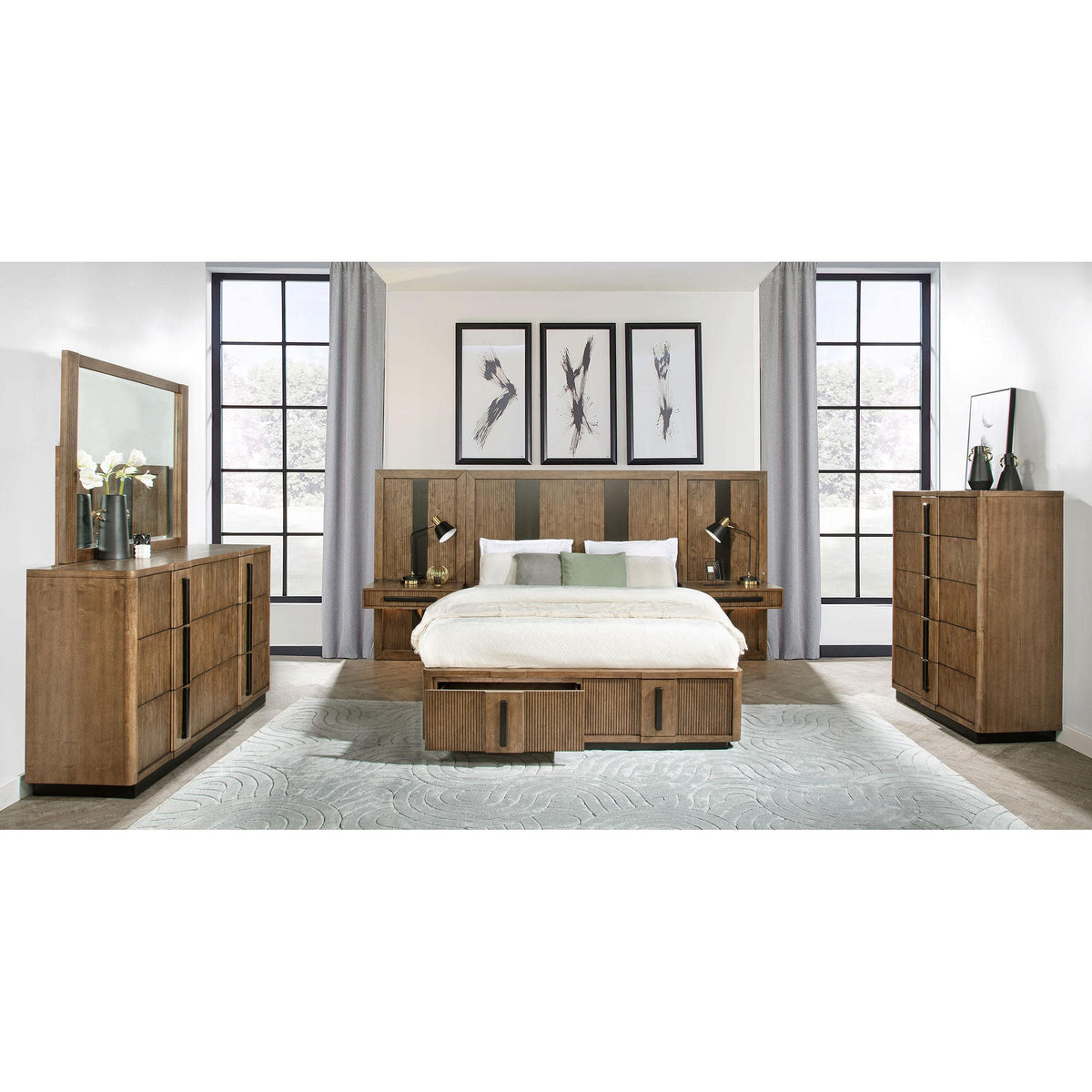 Coaster Furniture Terrace 224900Q-S6P 8 pc King Wall Panel Bedroom Set