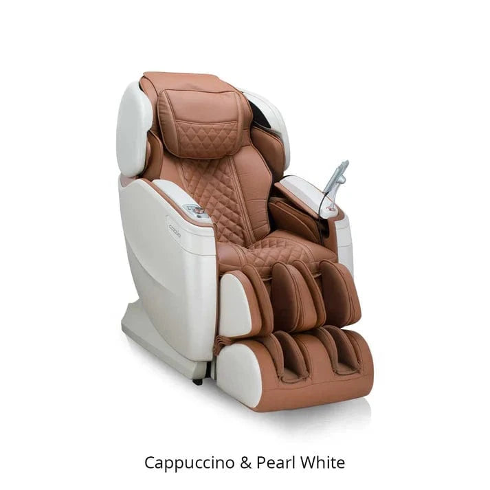 Cozzia Qi SE-Massage Chair-Cozzia-Cappuccino & White-New Braunfels Mattress Company