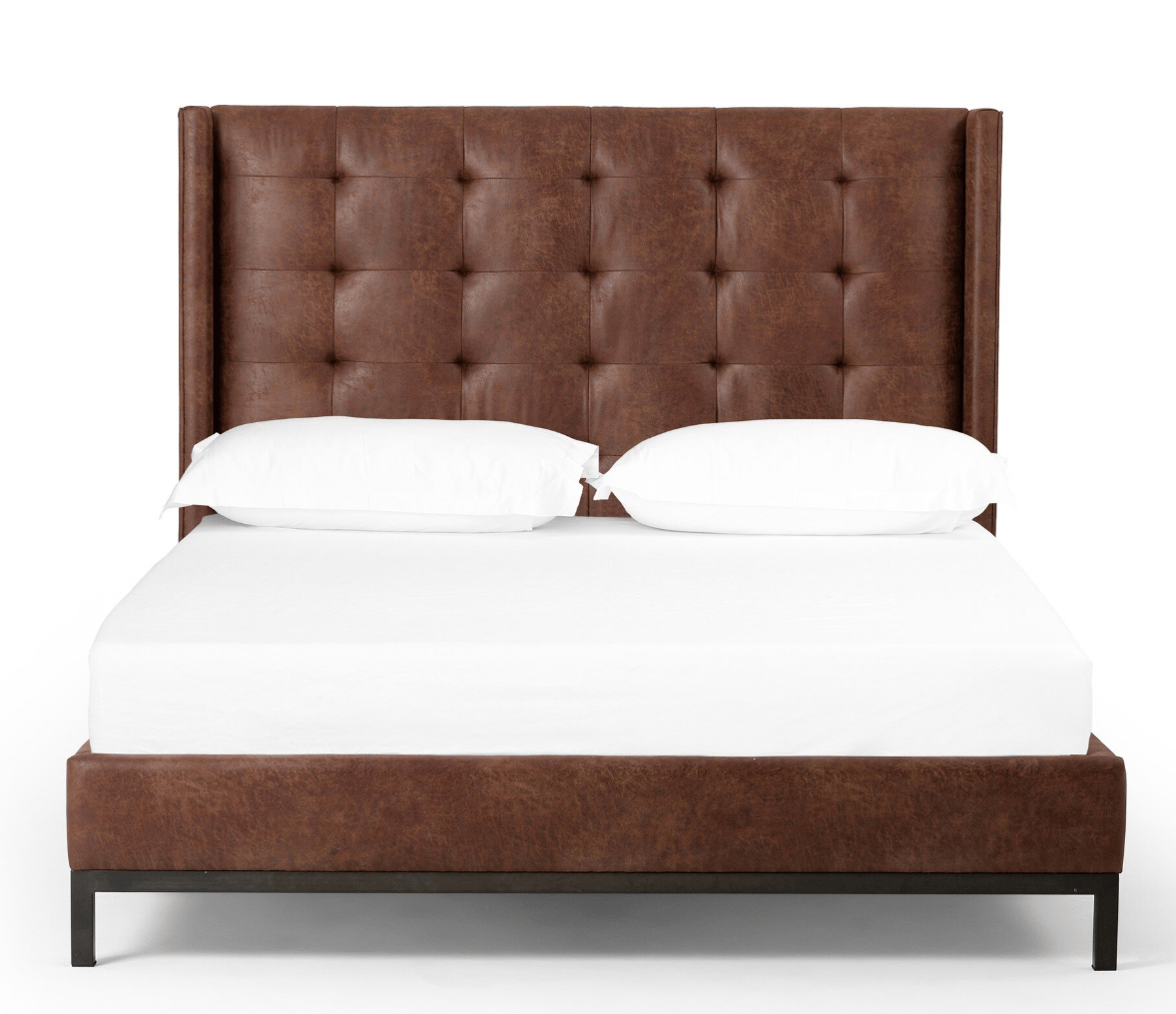 Four Hands Newhall Queen Bed-Bed-Four Hands-Queen - 60" X 80"-Vintage Tobacco-New Braunfels Mattress Company
