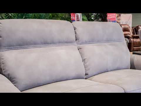 Manufacturer Color_Slate --  Signature Design by Ashley Next Gen DuraPella Power Reclining Leather Look Sofa EXTERNAL_VIDEO 1