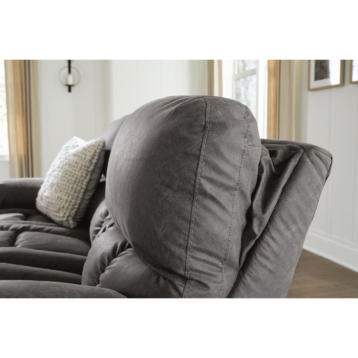Signature Design by Ashley Bakerstein PC1250315 Power Recliner Sofa with Adjustable Headrest