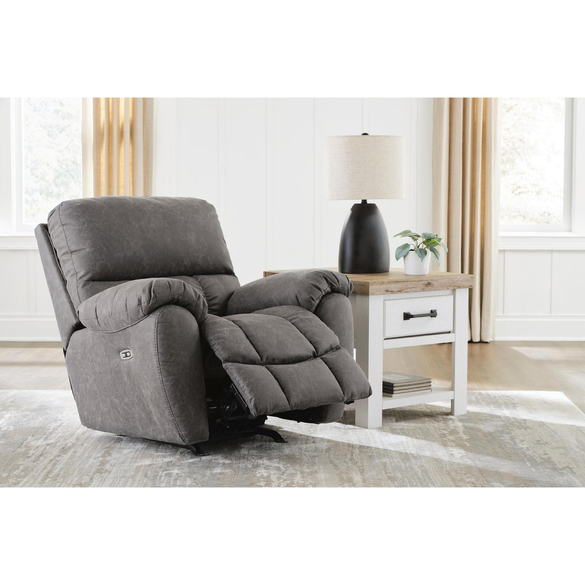 Signature Design by Ashley Bakerstein PC1250398 Power Rocker Recliner with Adjustable Headrest