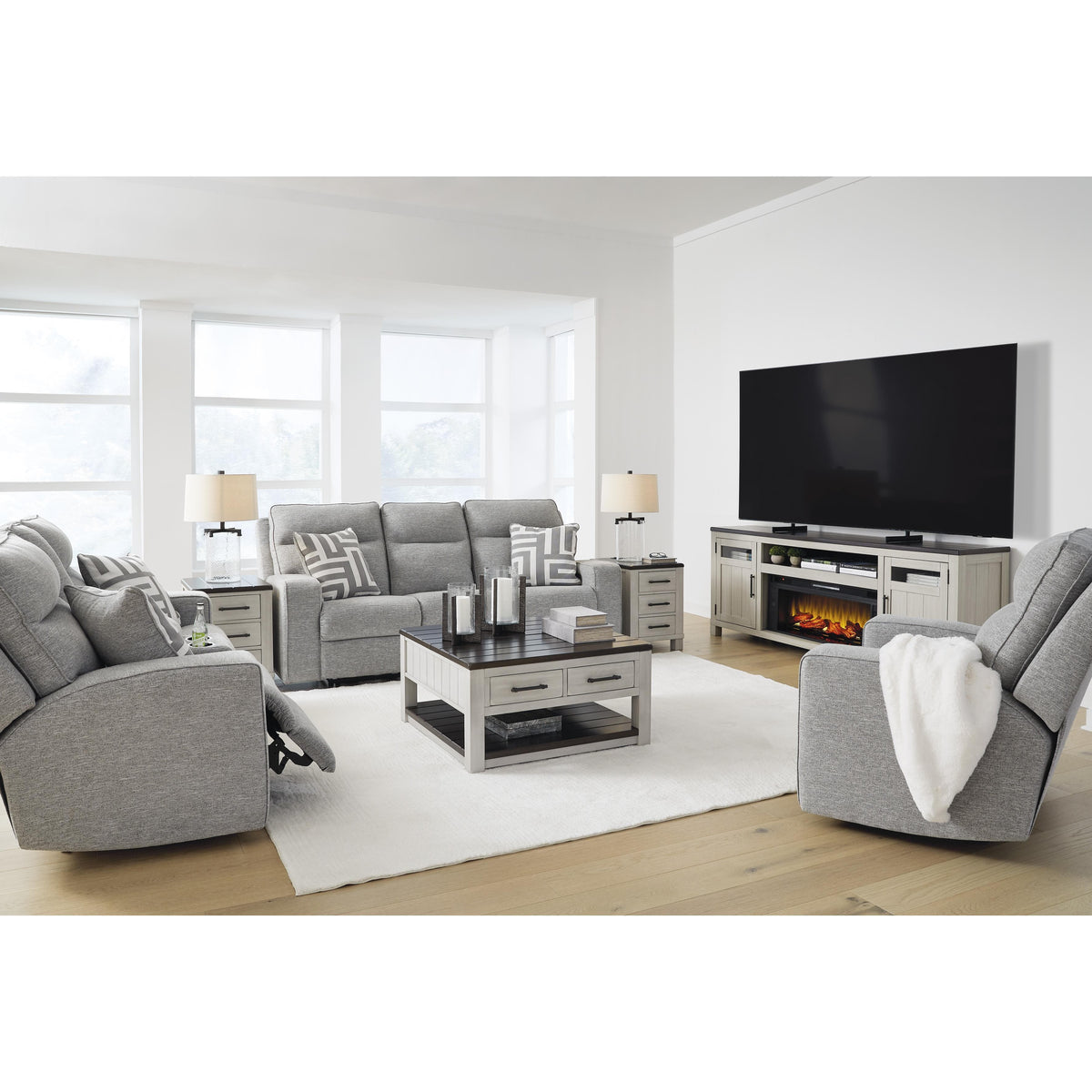 Signature Design by Ashley Biscoe 90503U2 3 pc Power Reclining Living Room Set