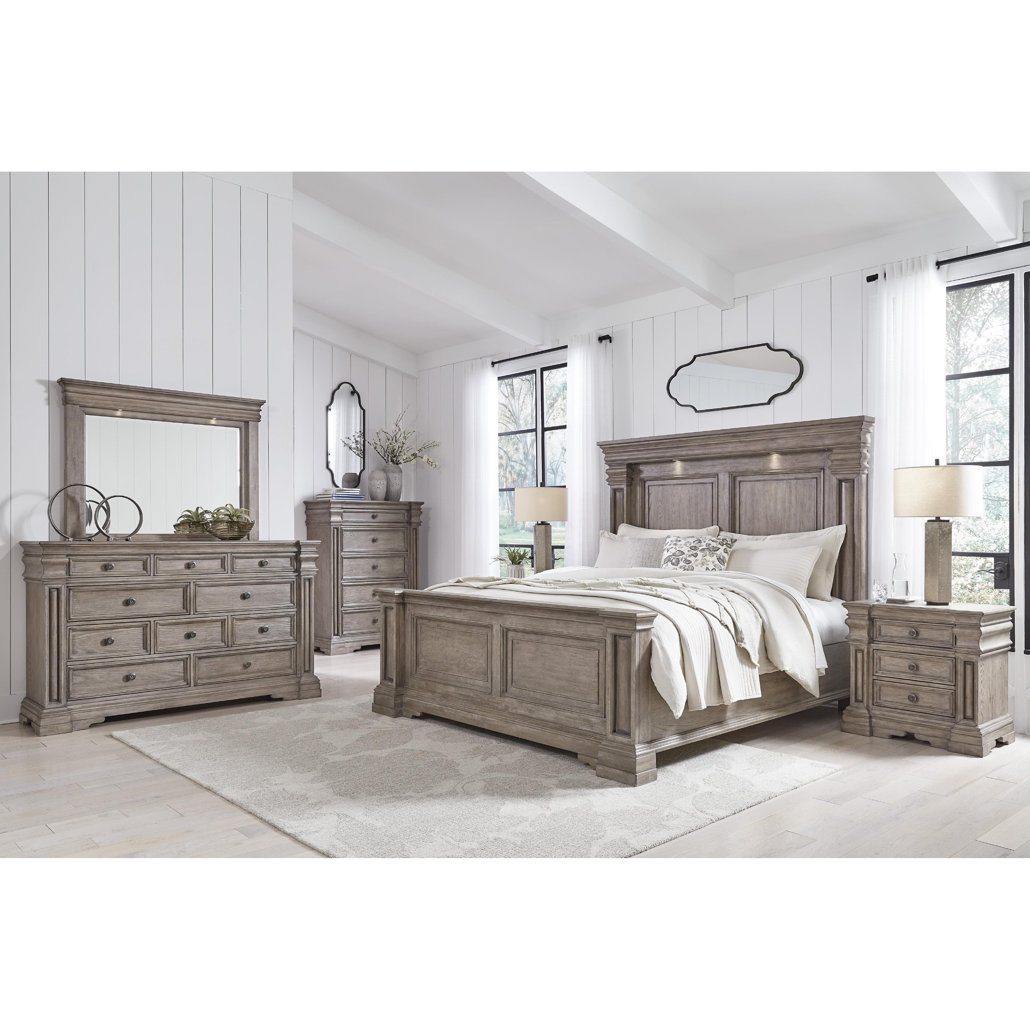 Signature Design by Ashley Blairhurst B916B8 7 pc Queen Panel Bedroom Set