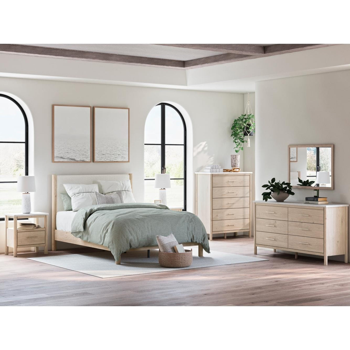 Signature Design by Ashley Cadmori B2615B19 6 pc King Panel Bedroom Set