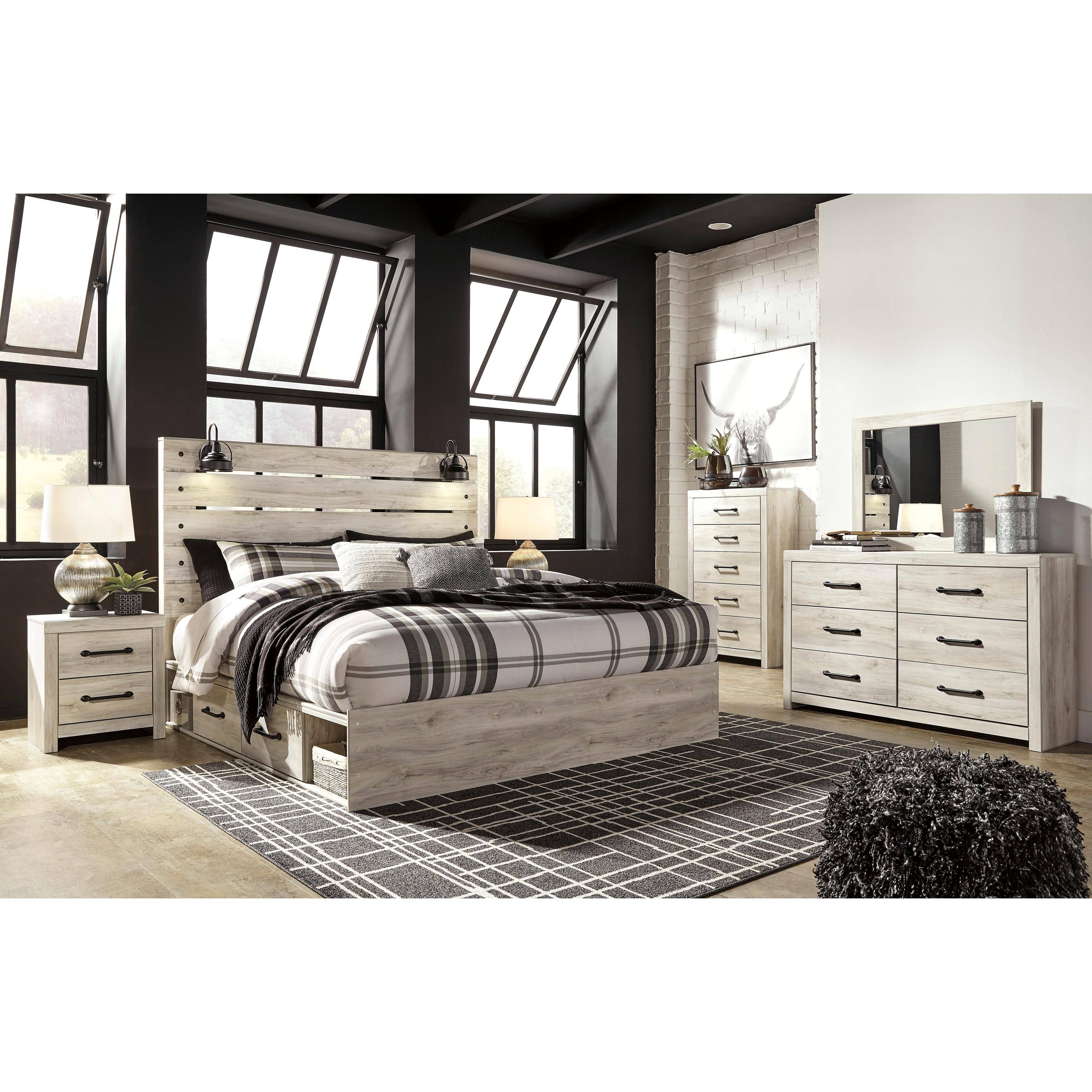 Signature Design by Ashley Cambeck B192B124 7 pc King Panel Storage Bedroom Set