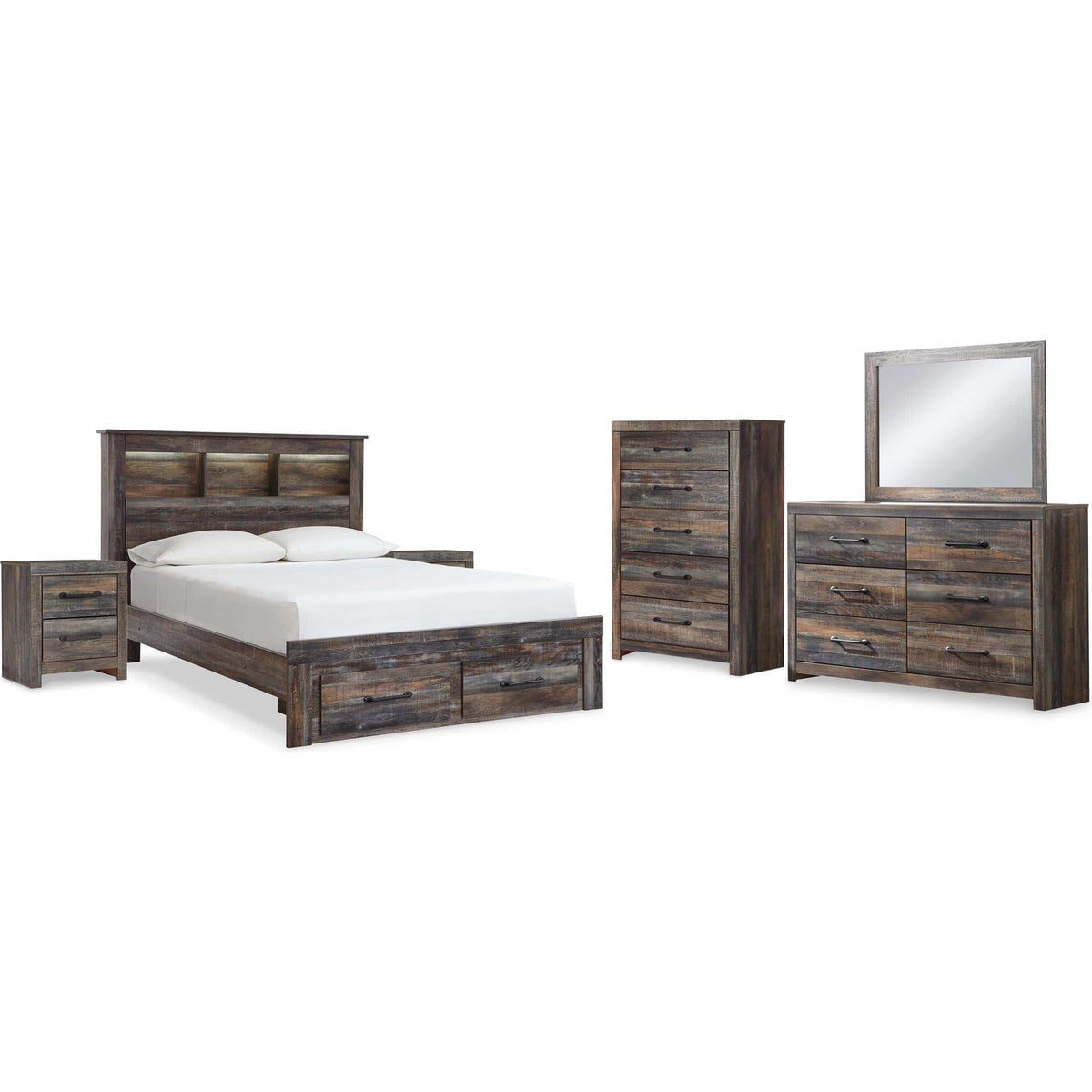 Signature Design by Ashley Drystan B211B79 8 pc Queen Bookcase Bedroom Set