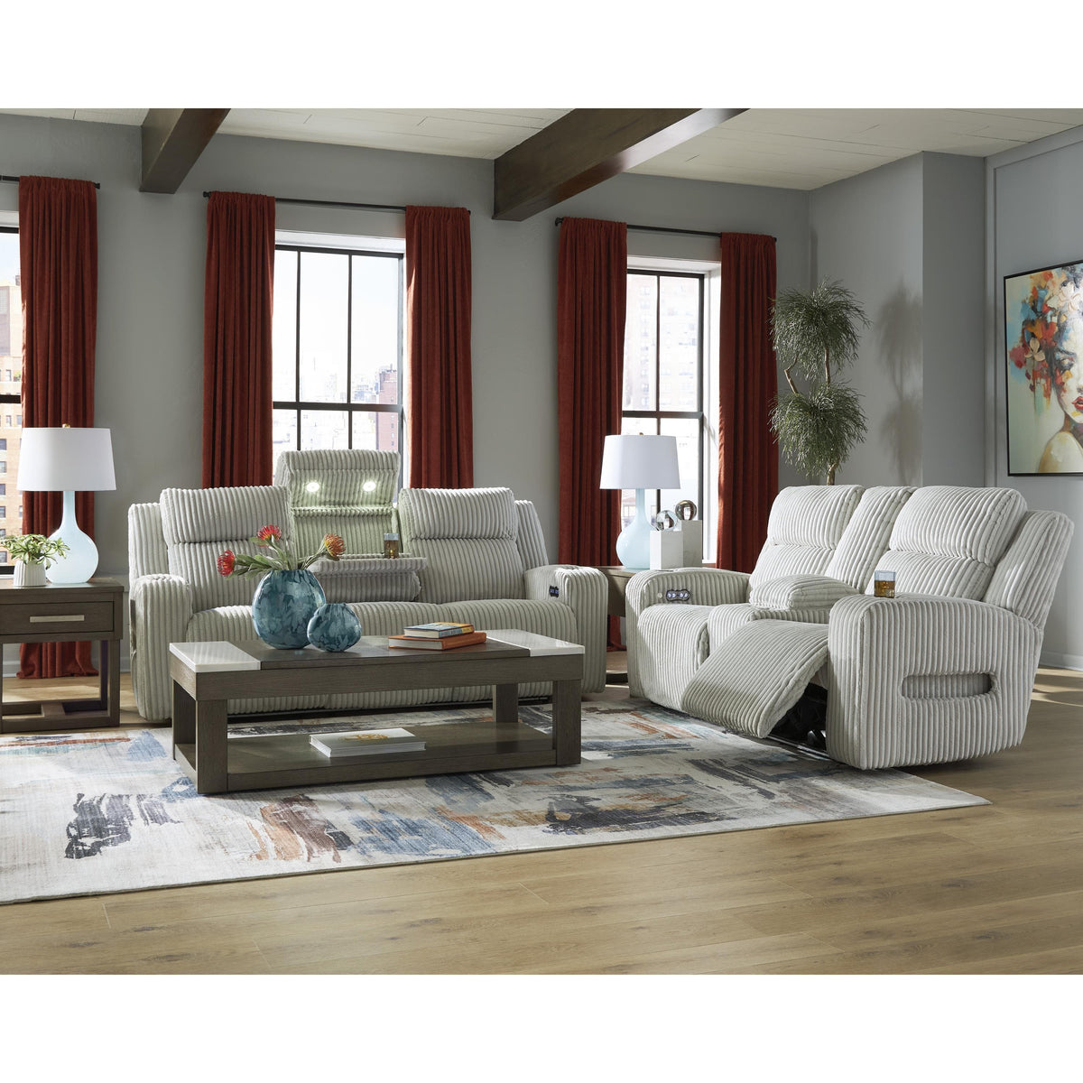 Signature Design by Ashley Forest Lake PC64203 2 pc Power Reclining Living Room Set