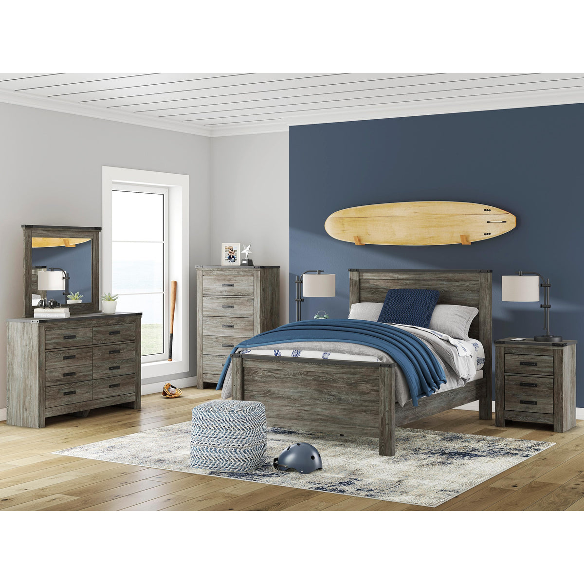 Signature Design by Ashley Frandern B4480-92 Two Drawer Night Stand