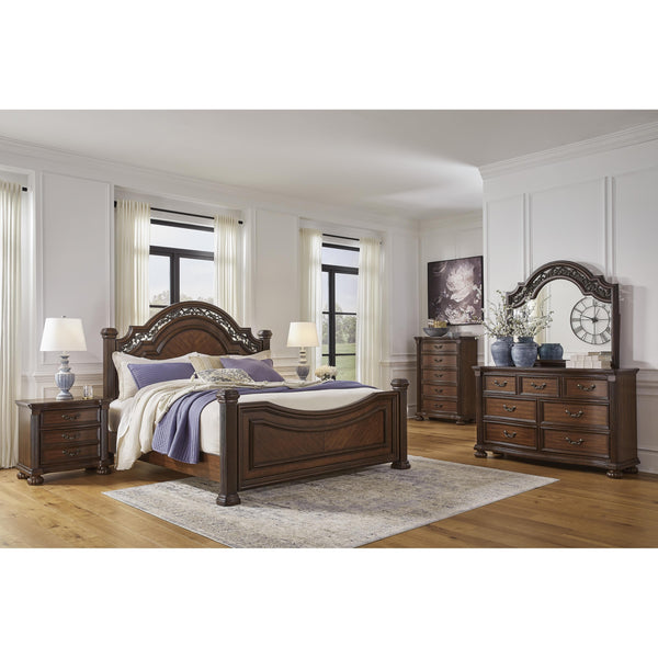 Signature Design by Ashley Lavinton B764B14 7 pc Queen Poster Bedroom Set