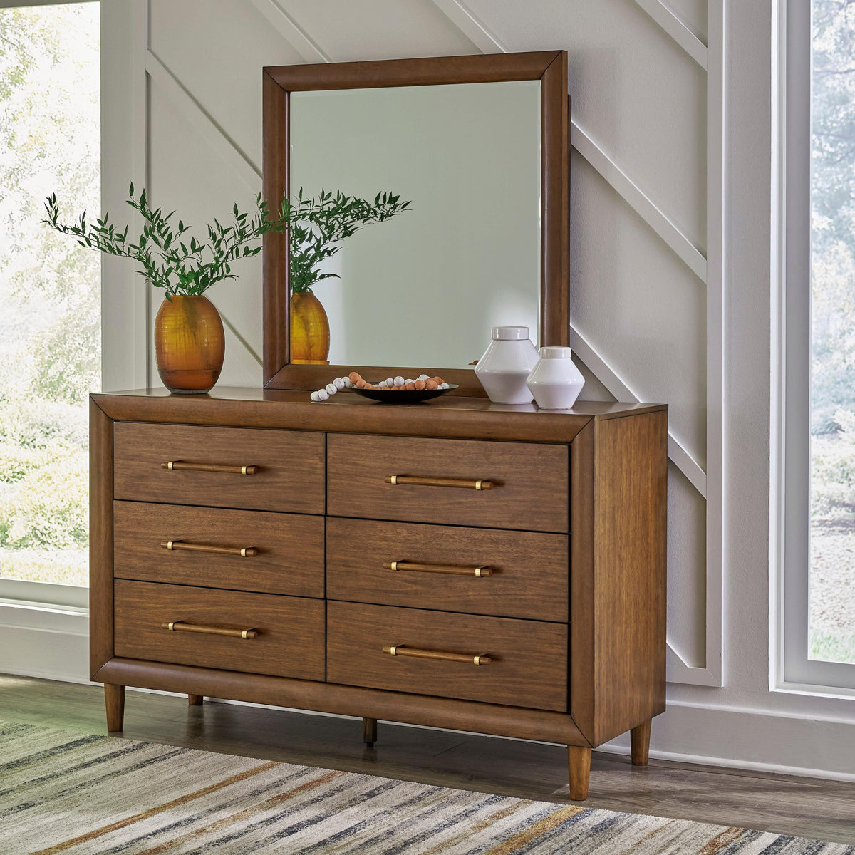 Signature Design by Ashley Lyncott B615B12 6 pc Queen Upholstered Panel Bedroom Set