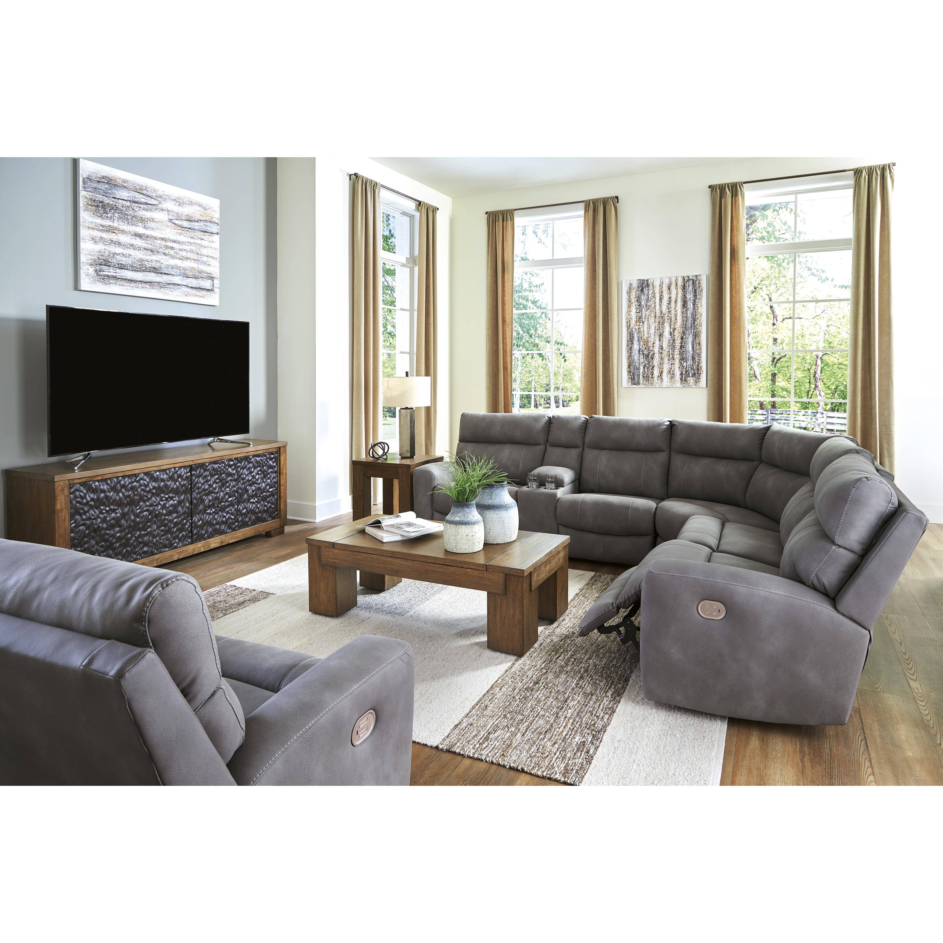 Signature Design by Ashley Next Gen DuraPella Power Leather Look Recliner