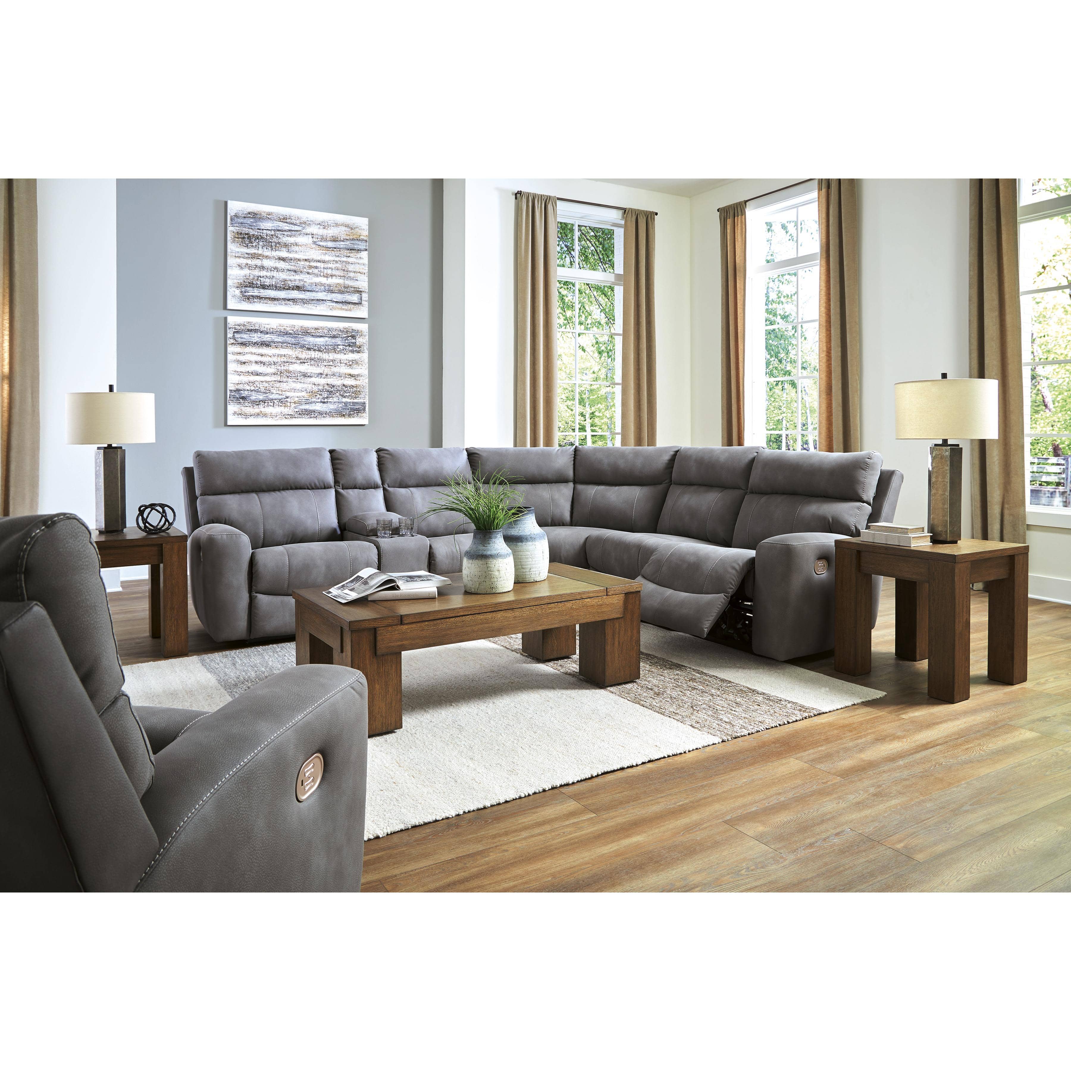 Signature Design by Ashley Next Gen DuraPella Power Leather Look Recliner