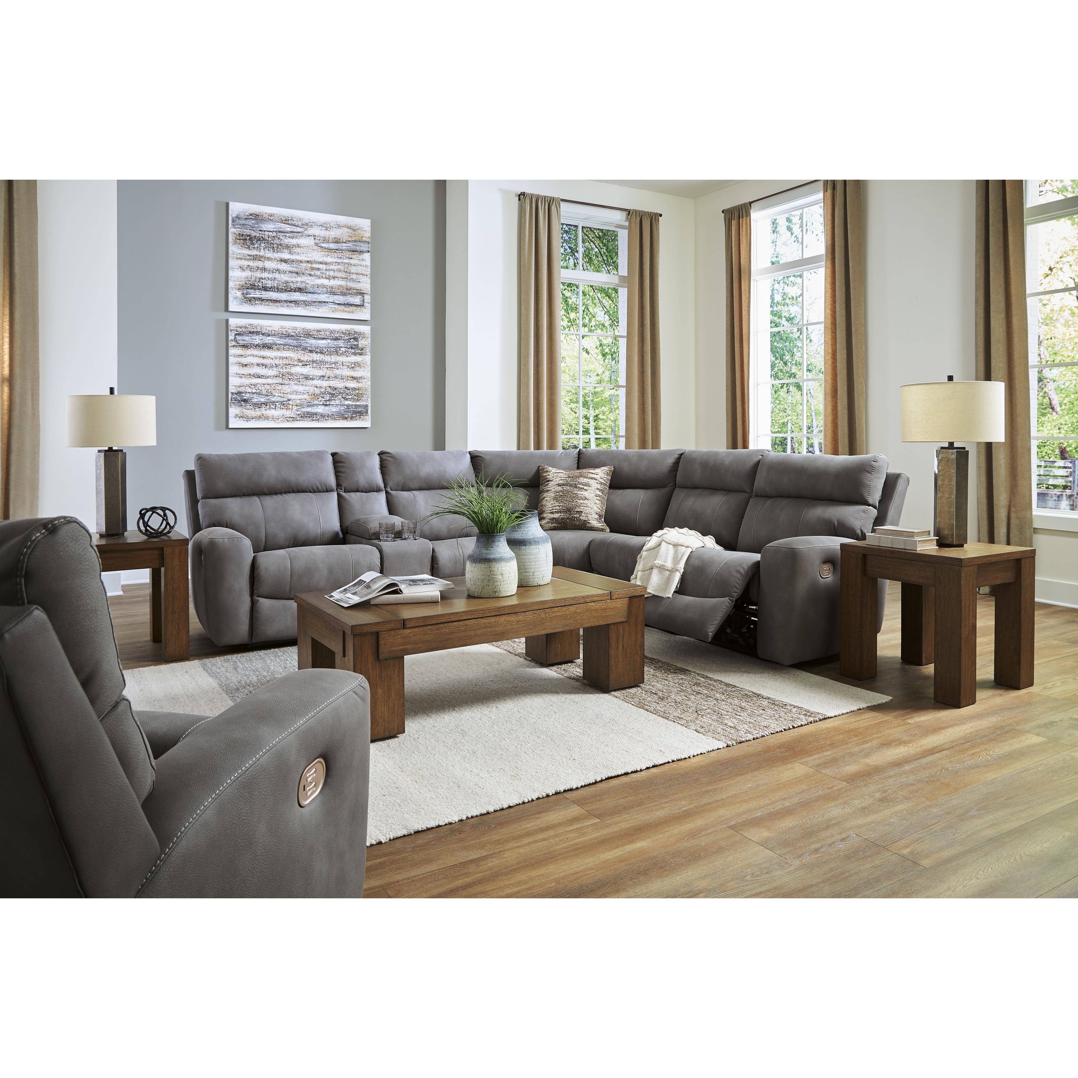 Signature Design by Ashley Next Gen DuraPella Power Leather Look Recliner