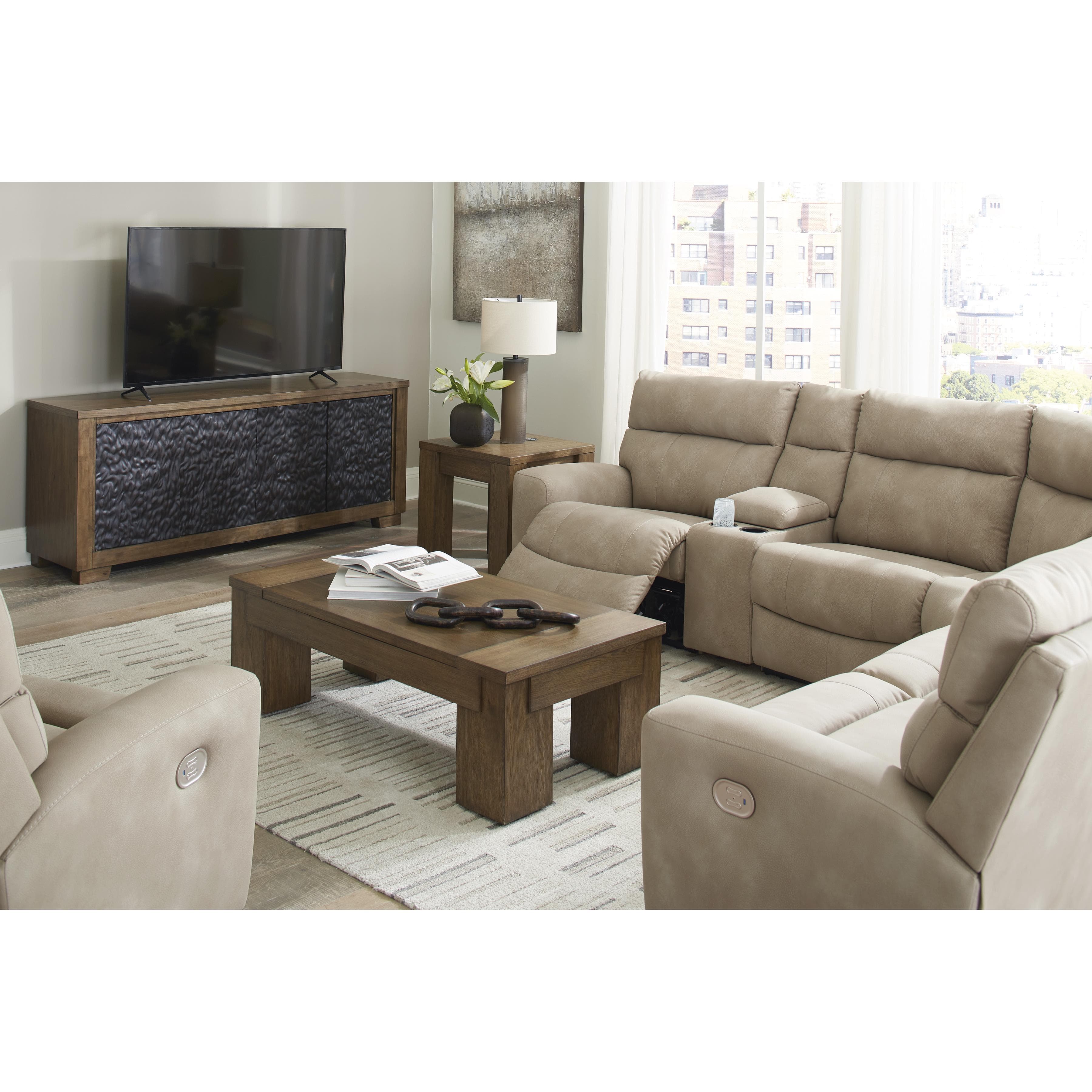 Signature Design by Ashley Next Gen DuraPella Power Leather Look Recliner