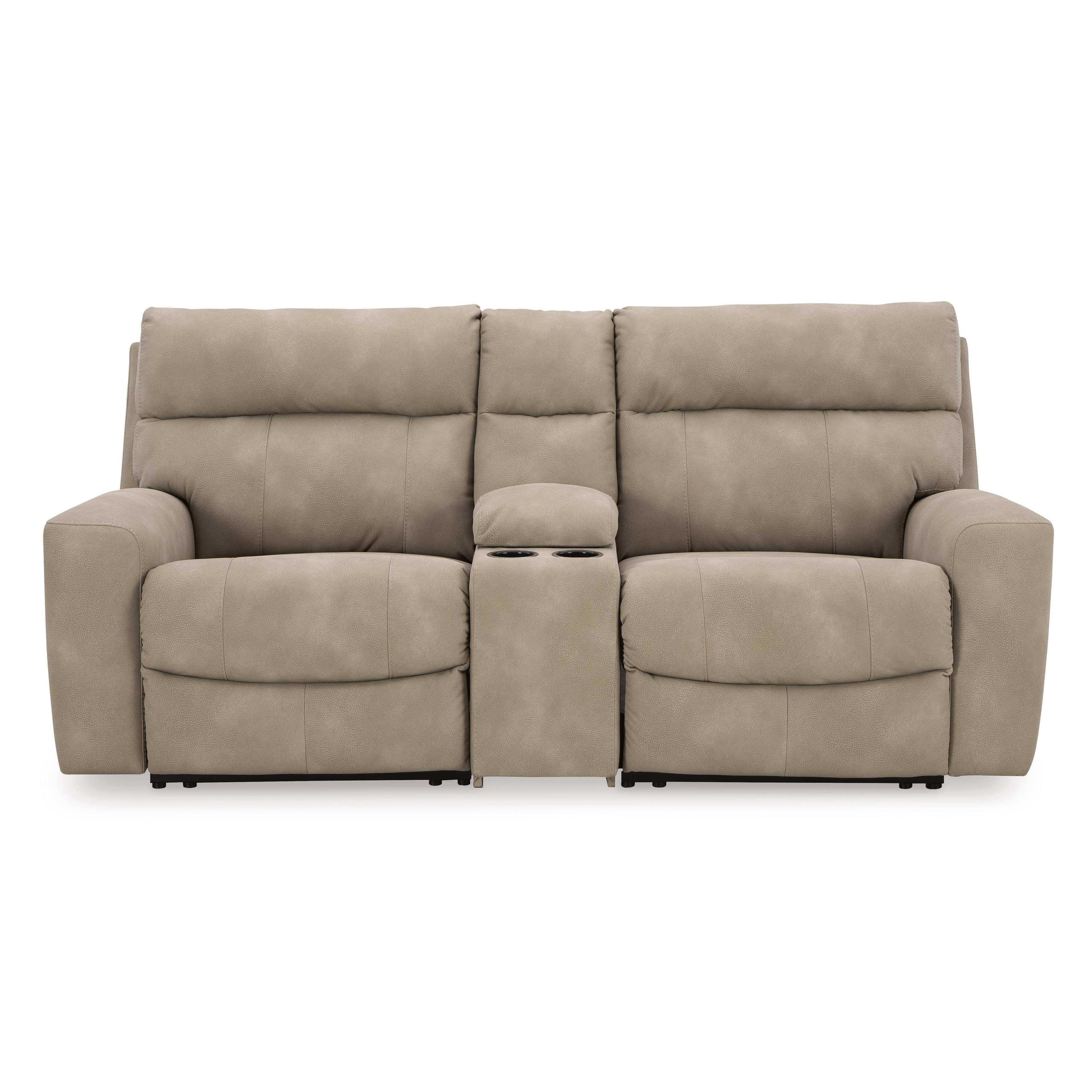 Sand Signature Design by Ashley Next Gen DuraPella Power Reclining Leather Look 3 pc Sectional