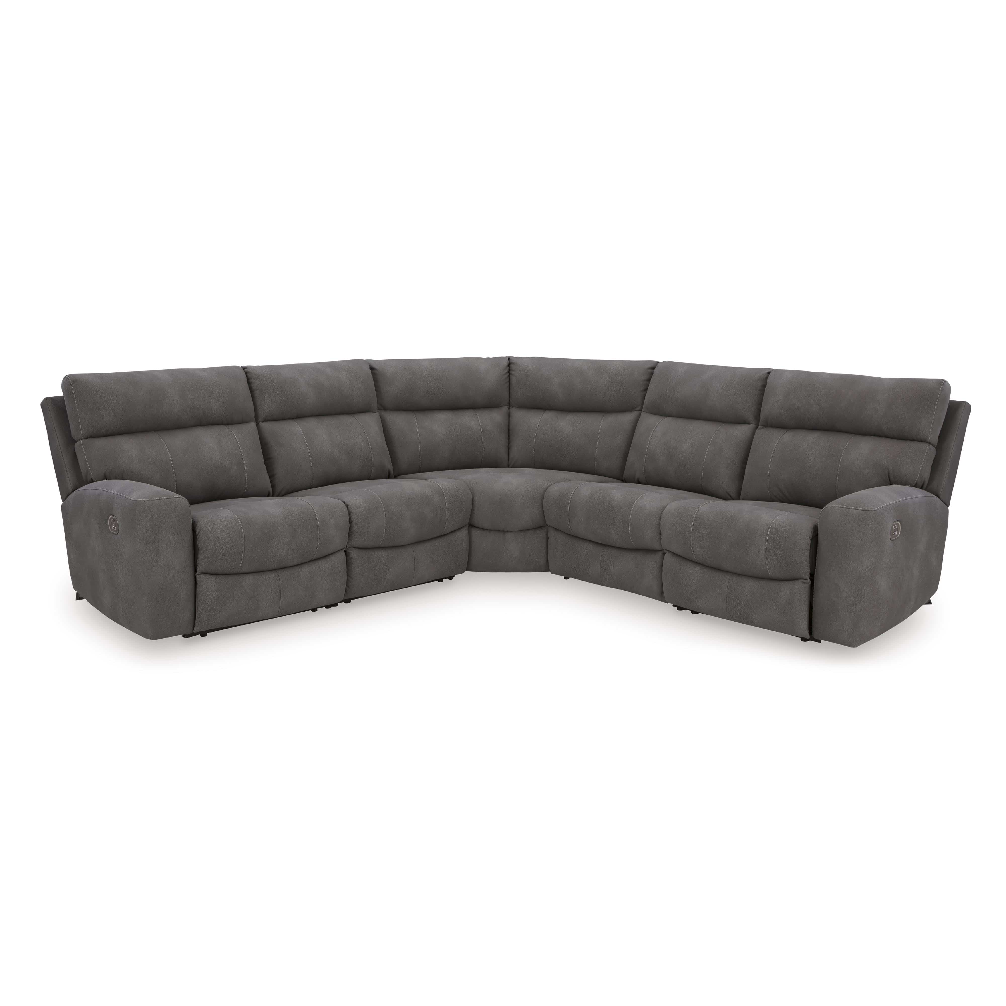 Slate Signature Design by Ashley Next Gen DuraPella Power Reclining Leather Look 5 pc Sectional