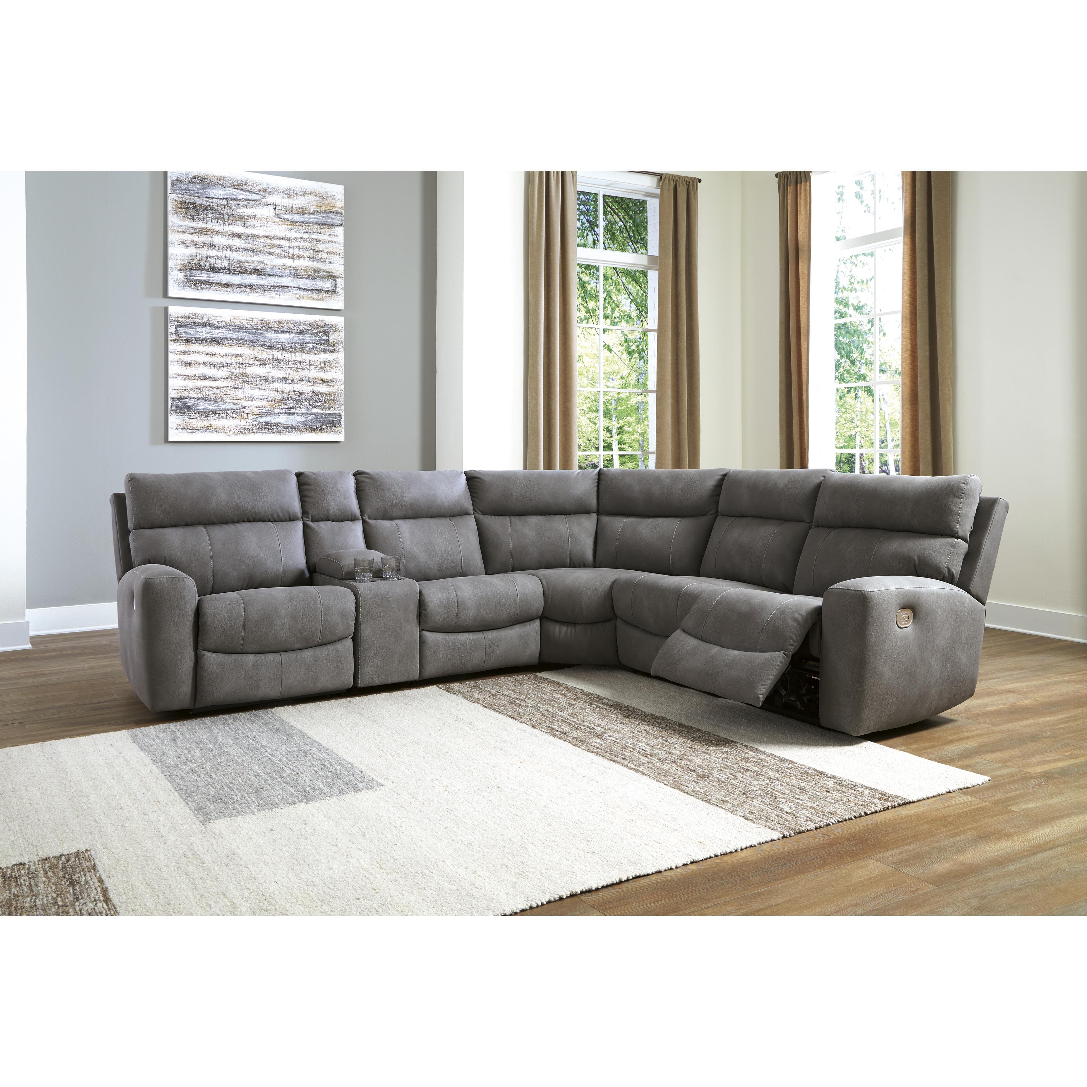 Signature Design by Ashley Next Gen DuraPella Power Reclining Leather Look 6 pc Sectional