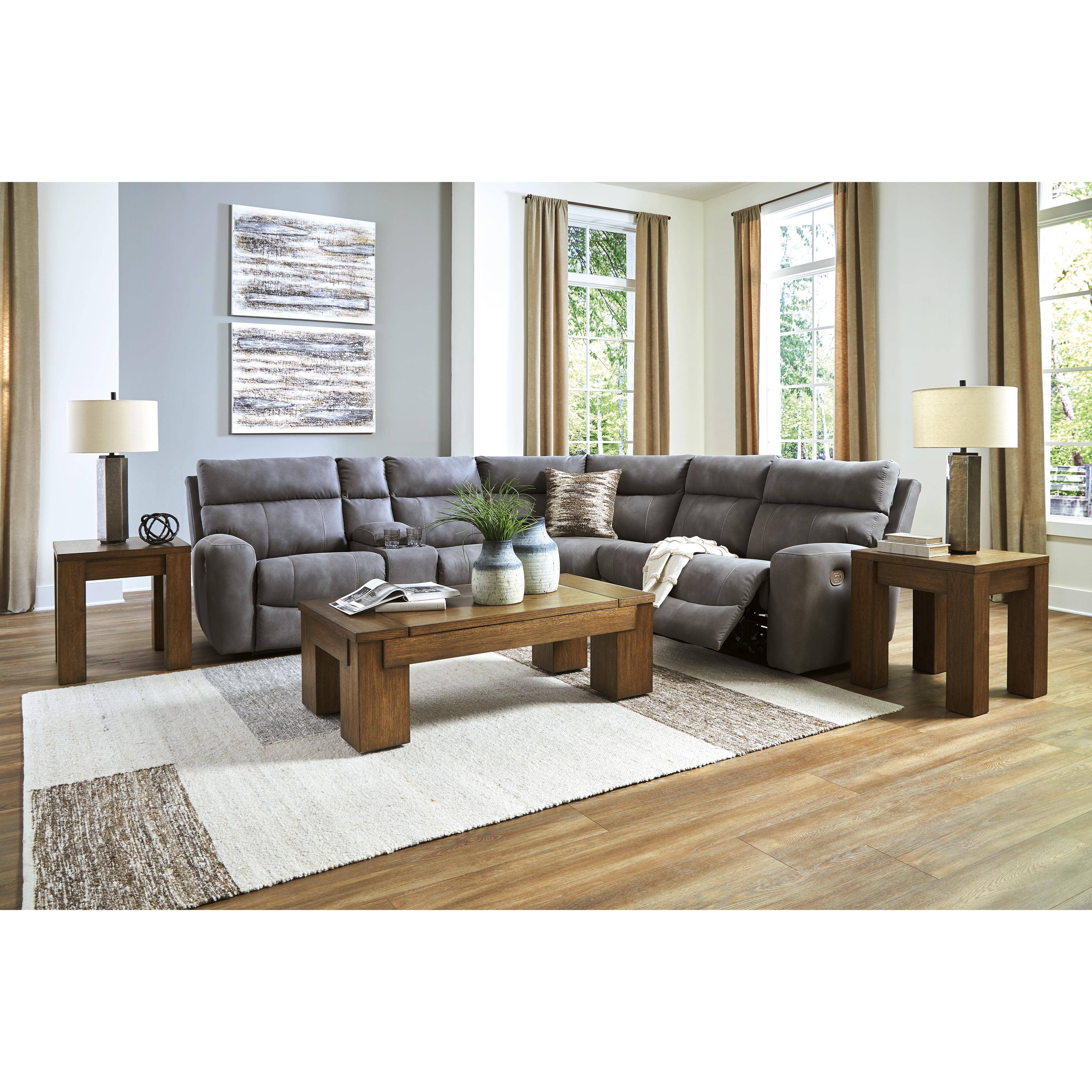 Signature Design by Ashley Next Gen DuraPella Power Reclining Leather Look 6 pc Sectional