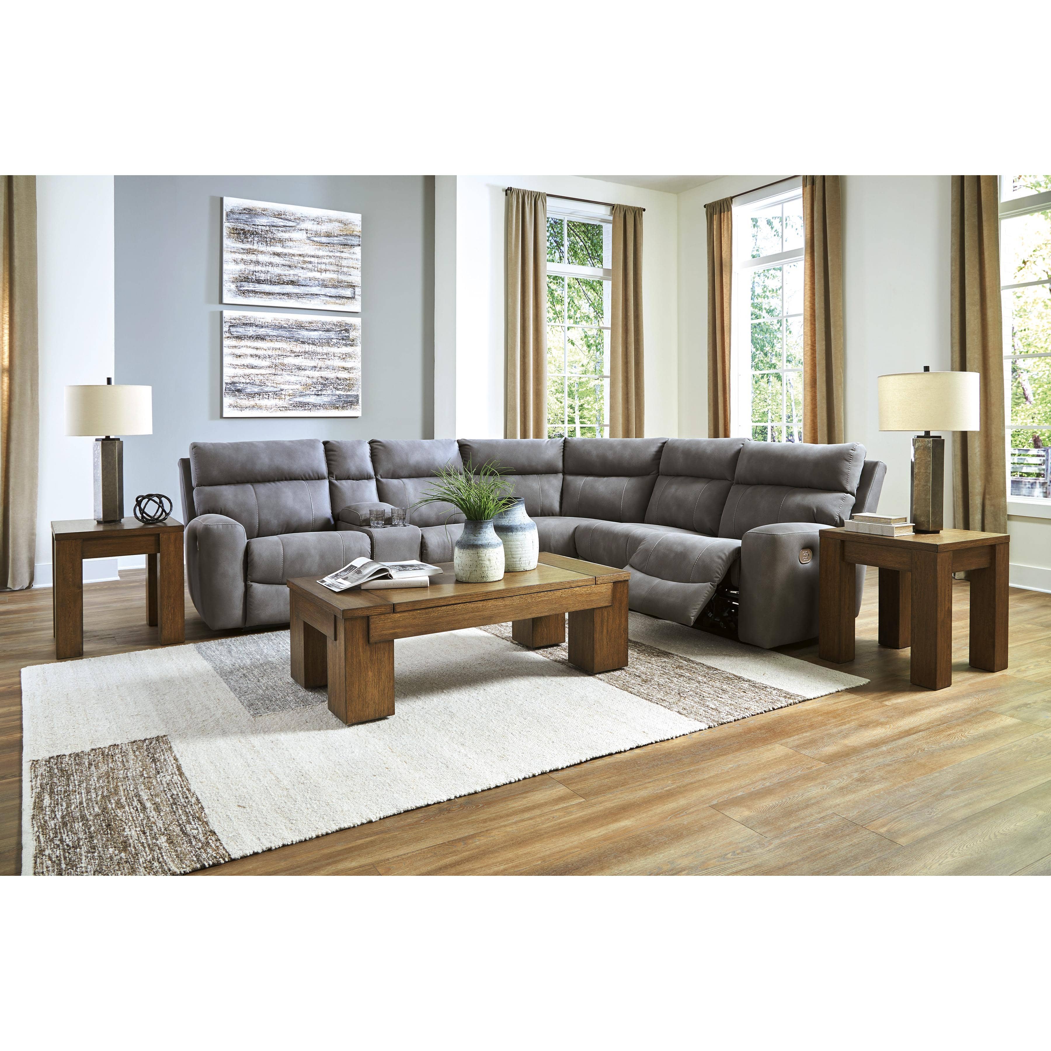 Signature Design by Ashley Next Gen DuraPella Power Reclining Leather Look 6 pc Sectional