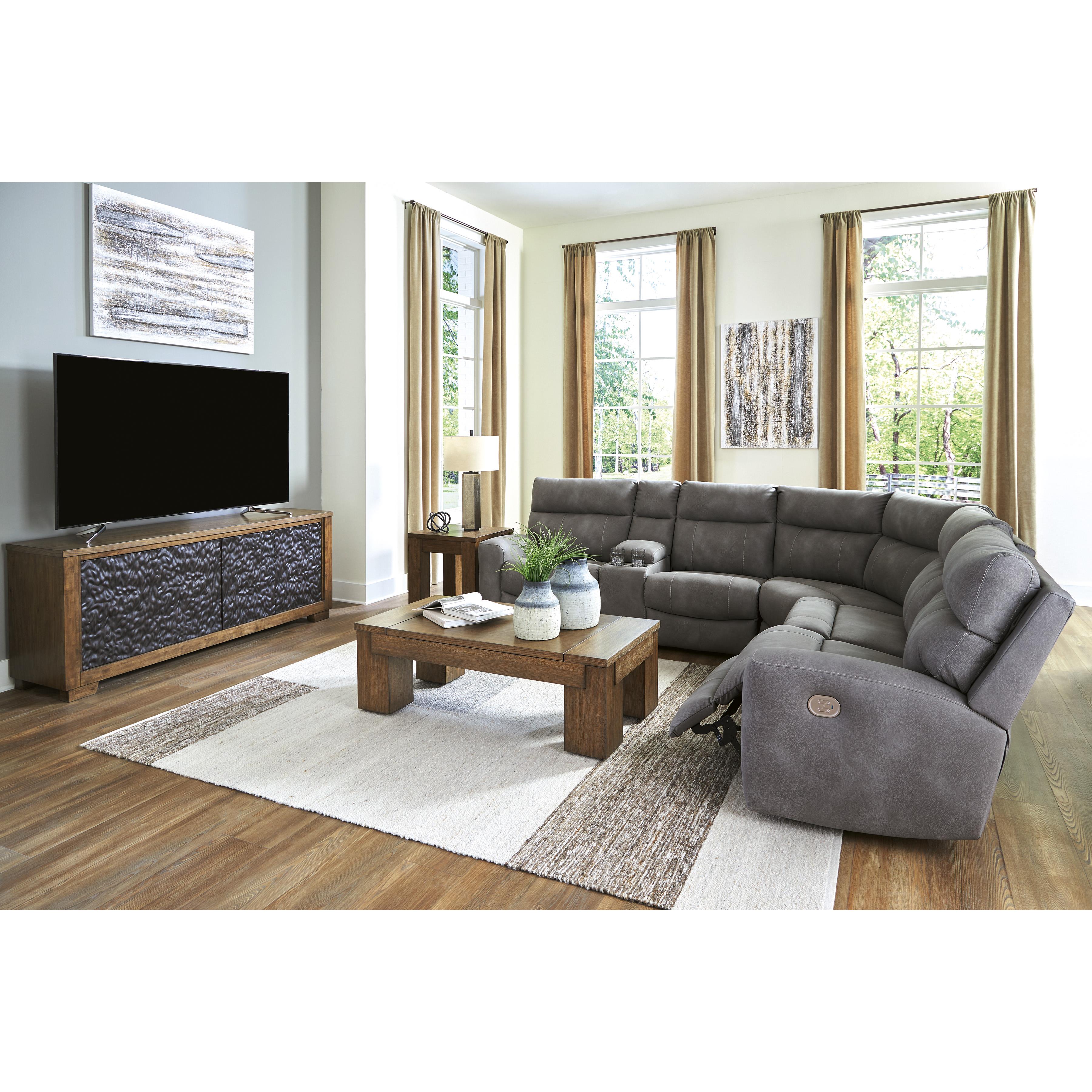 Signature Design by Ashley Next Gen DuraPella Power Reclining Leather Look 6 pc Sectional
