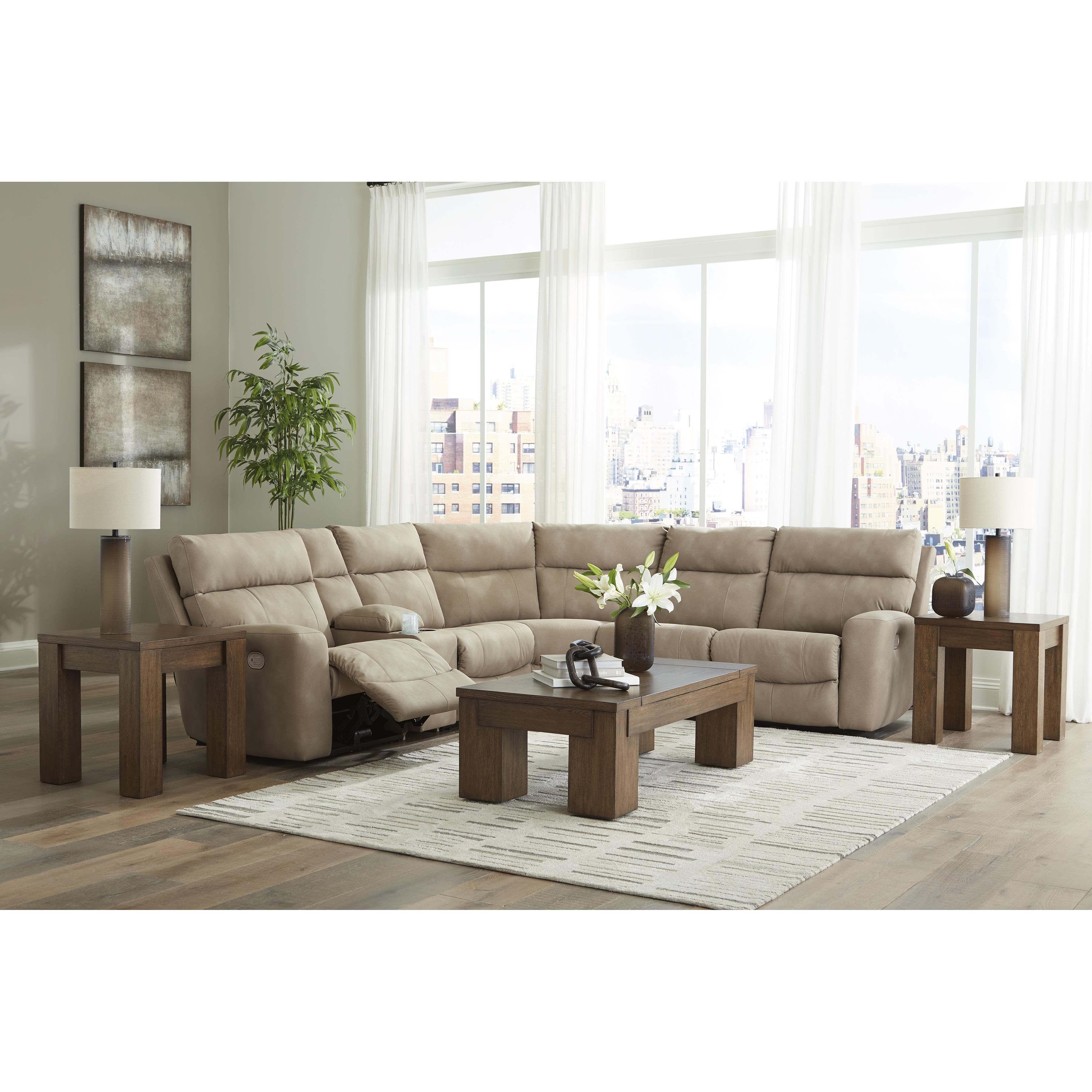 Signature Design by Ashley Next Gen DuraPella Power Reclining Leather Look 6 pc Sectional