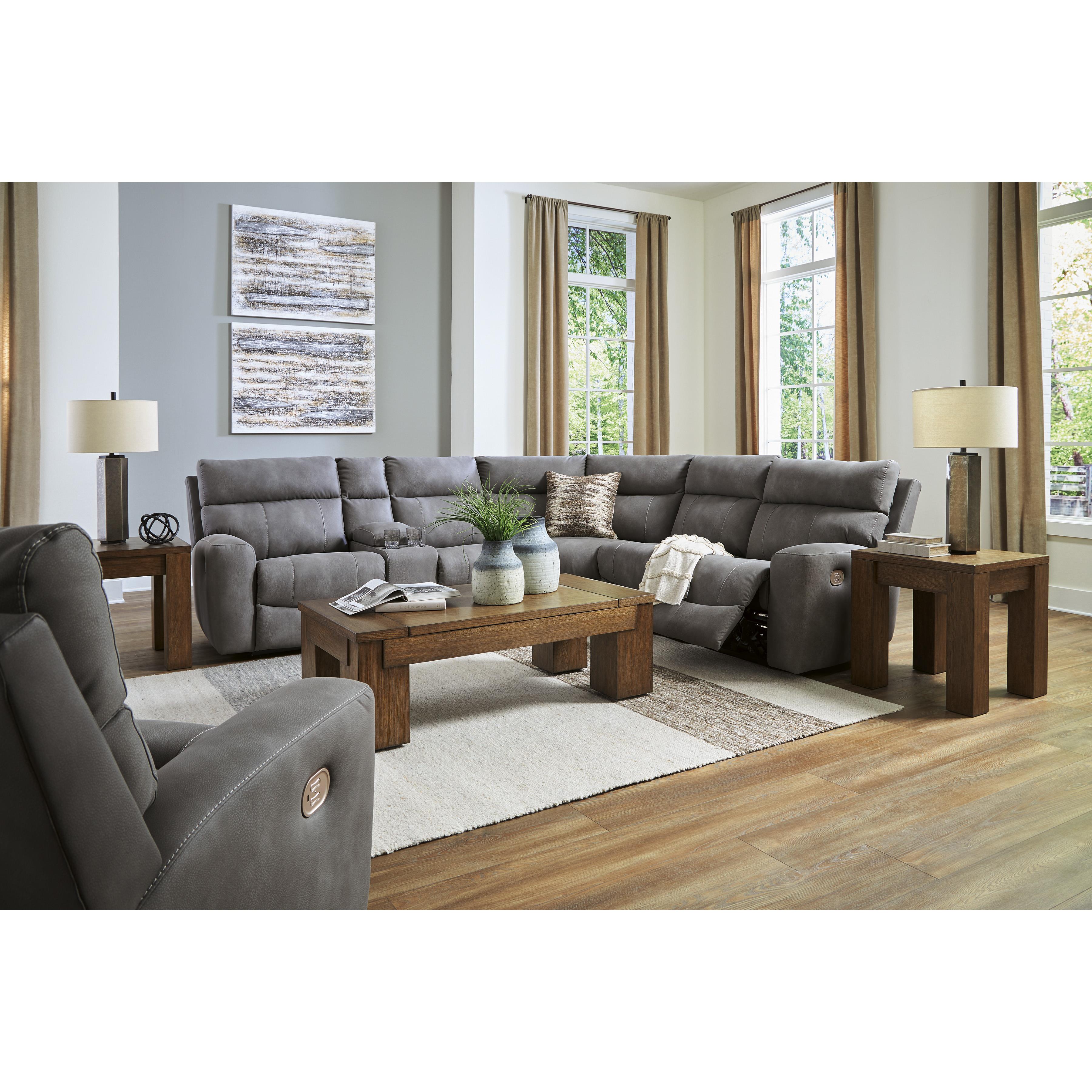 Signature Design by Ashley Next Gen DuraPella Power Reclining Leather Look 6 pc Sectional