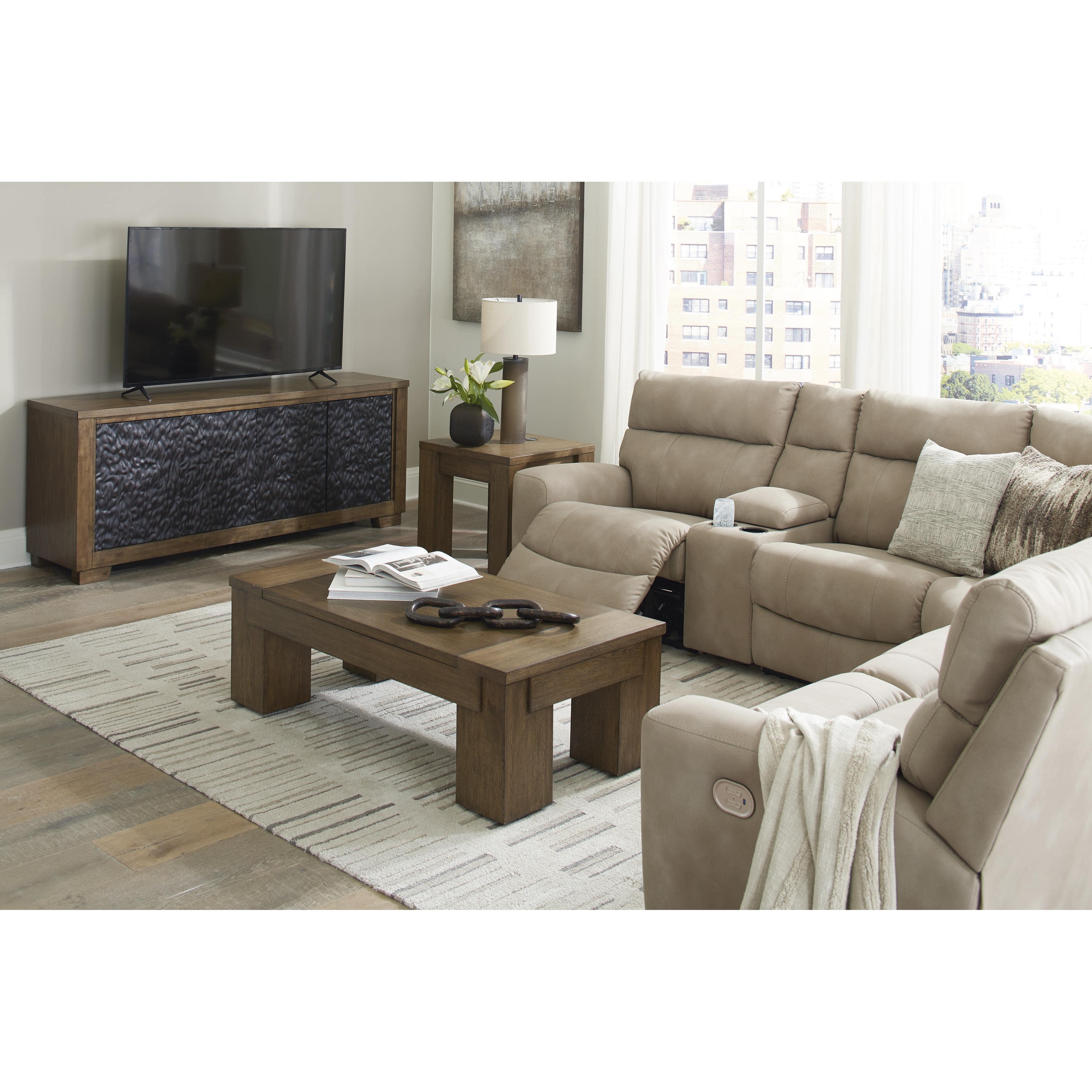 Signature Design by Ashley Next Gen DuraPella Power Reclining Leather Look 6 pc Sectional
