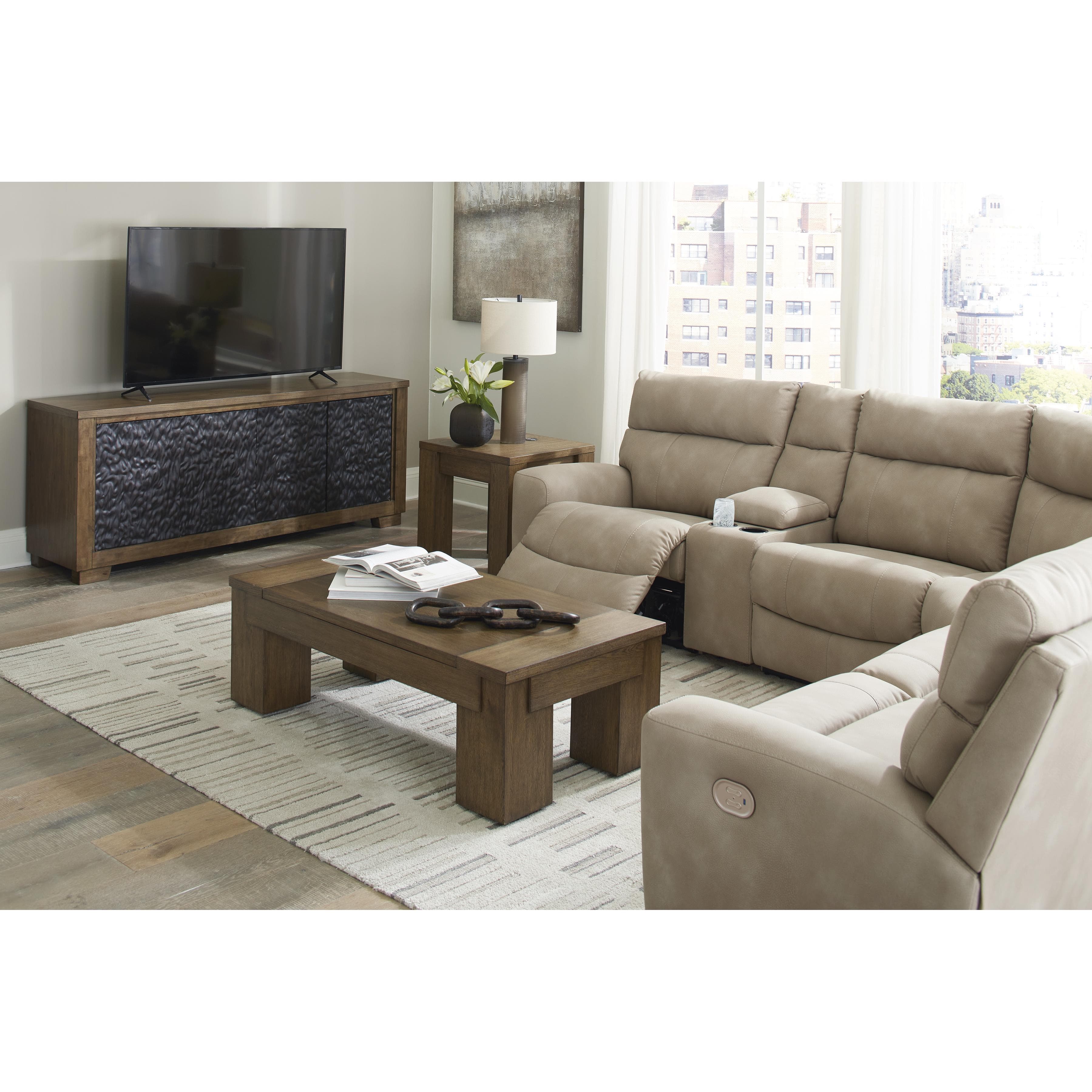 Signature Design by Ashley Next Gen DuraPella Power Reclining Leather Look 6 pc Sectional