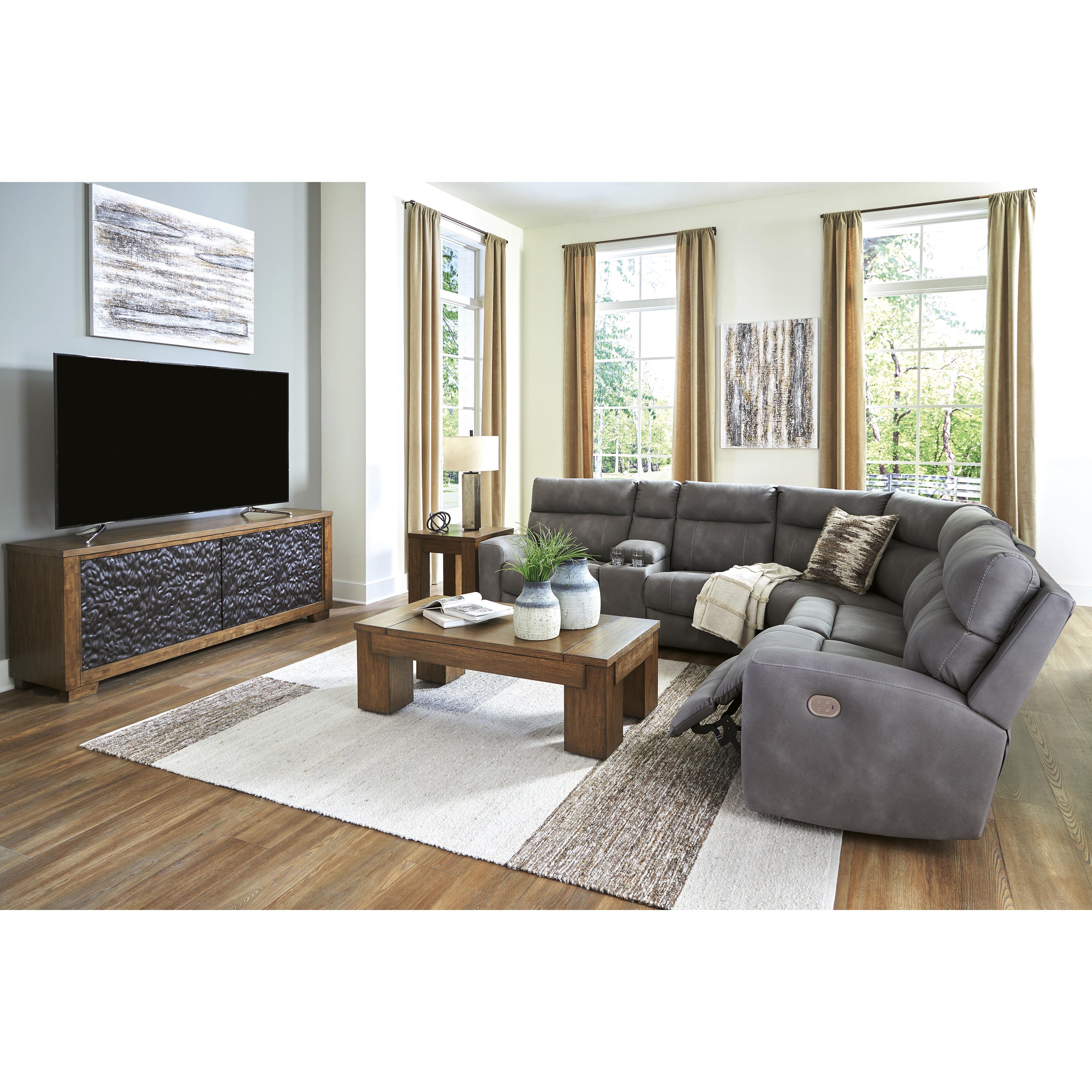 Signature Design by Ashley Next Gen DuraPella Power Reclining Leather Look 6 pc Sectional