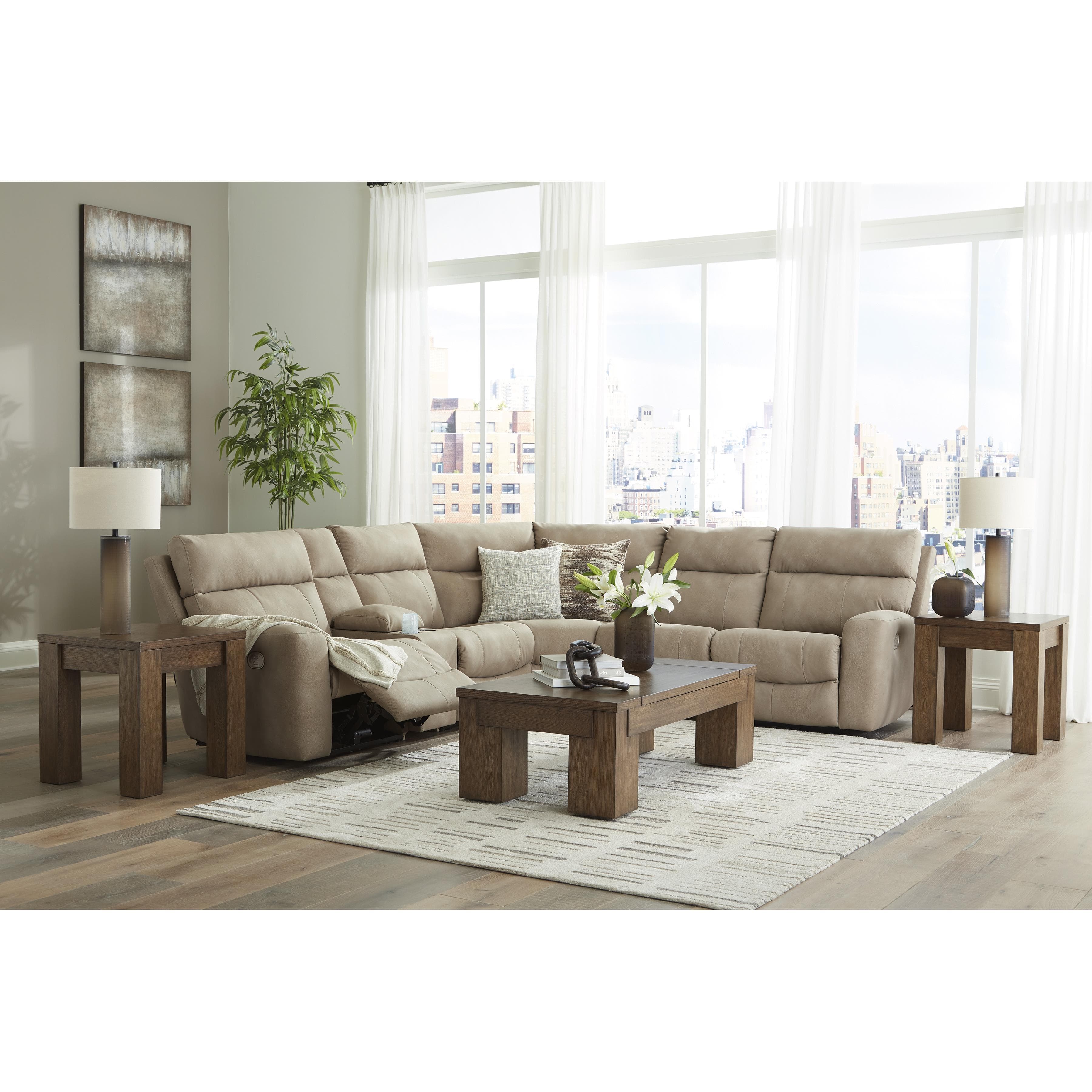 Signature Design by Ashley Next Gen DuraPella Power Reclining Leather Look 6 pc Sectional