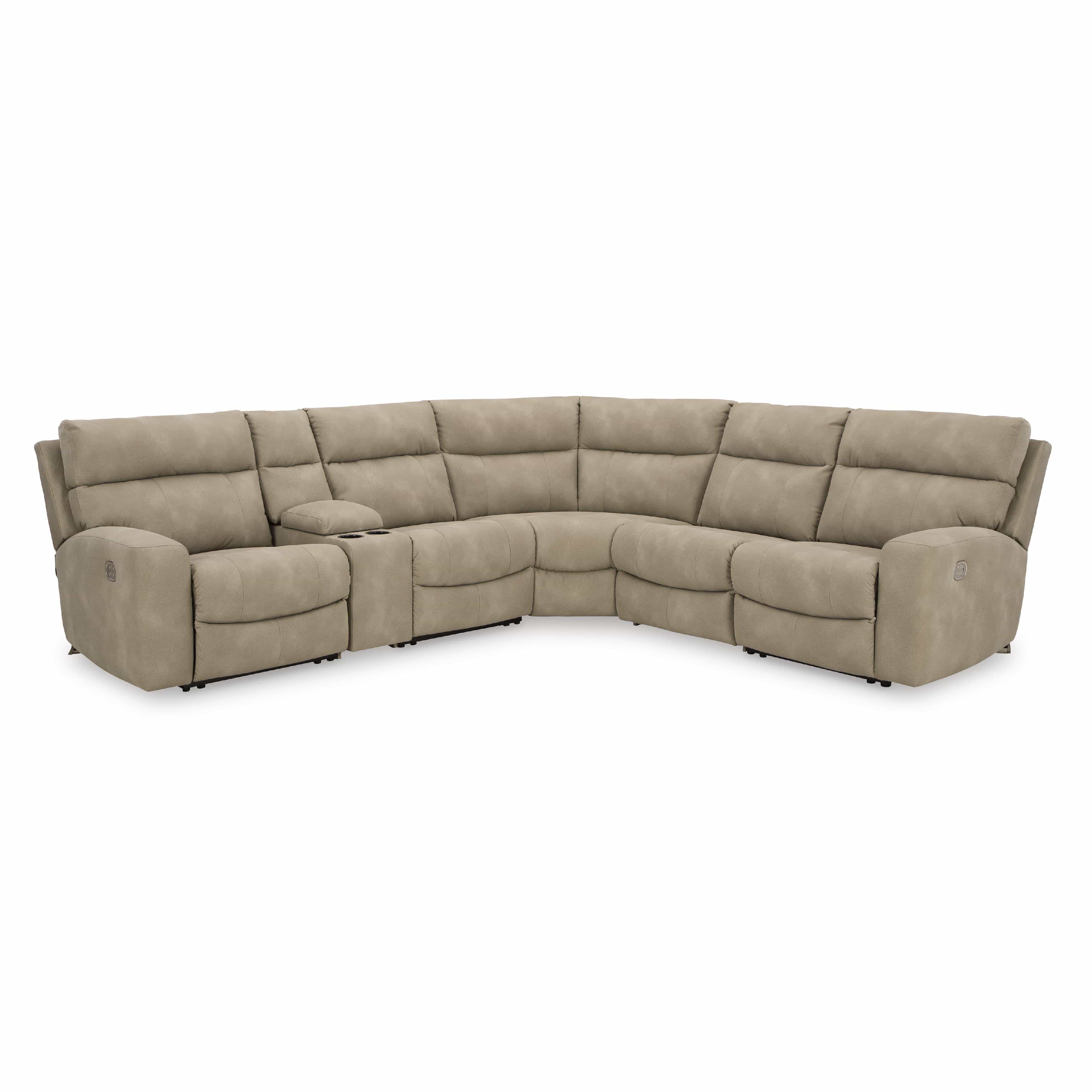 Sand Signature Design by Ashley Next Gen DuraPella Power Reclining Leather Look 6 pc Sectional