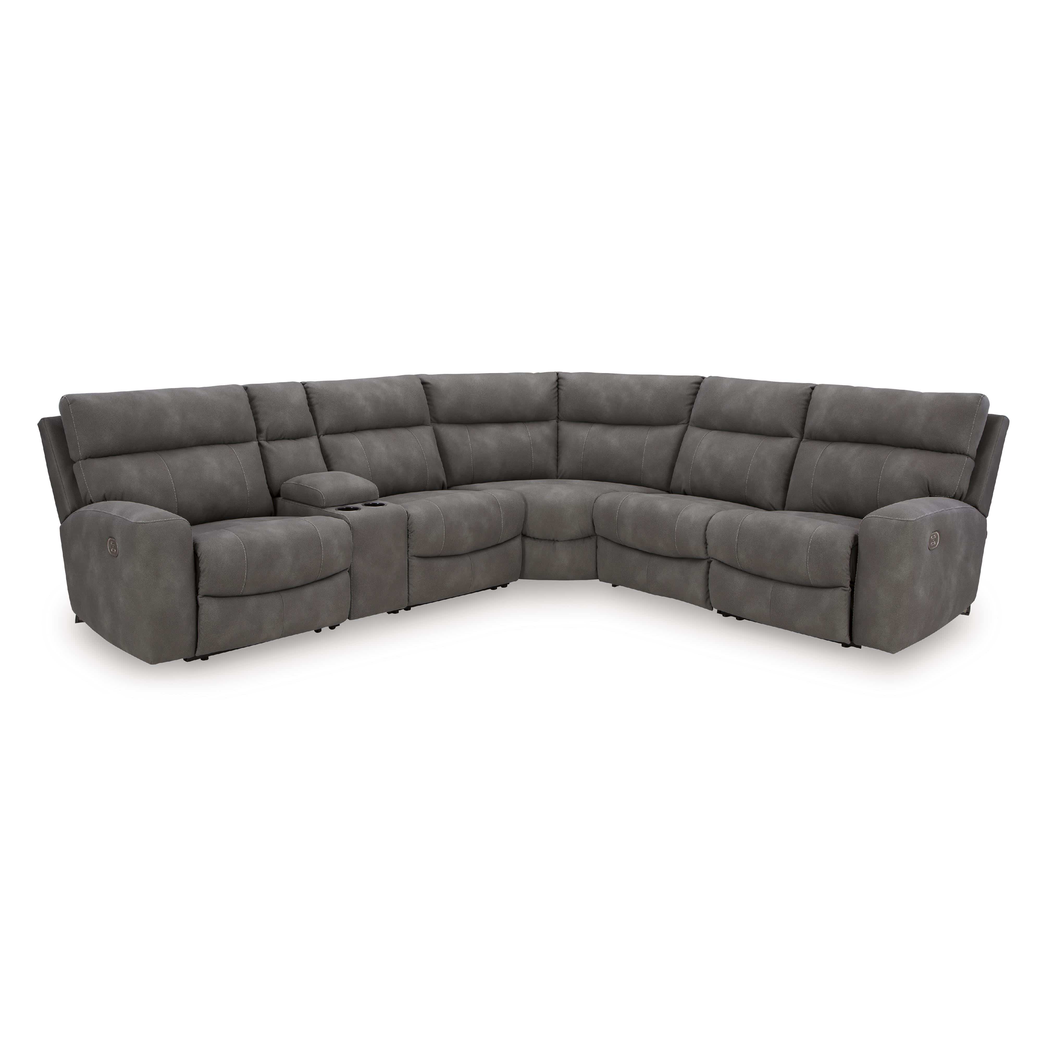 Slate Signature Design by Ashley Next Gen DuraPella Power Reclining Leather Look 6 pc Sectional