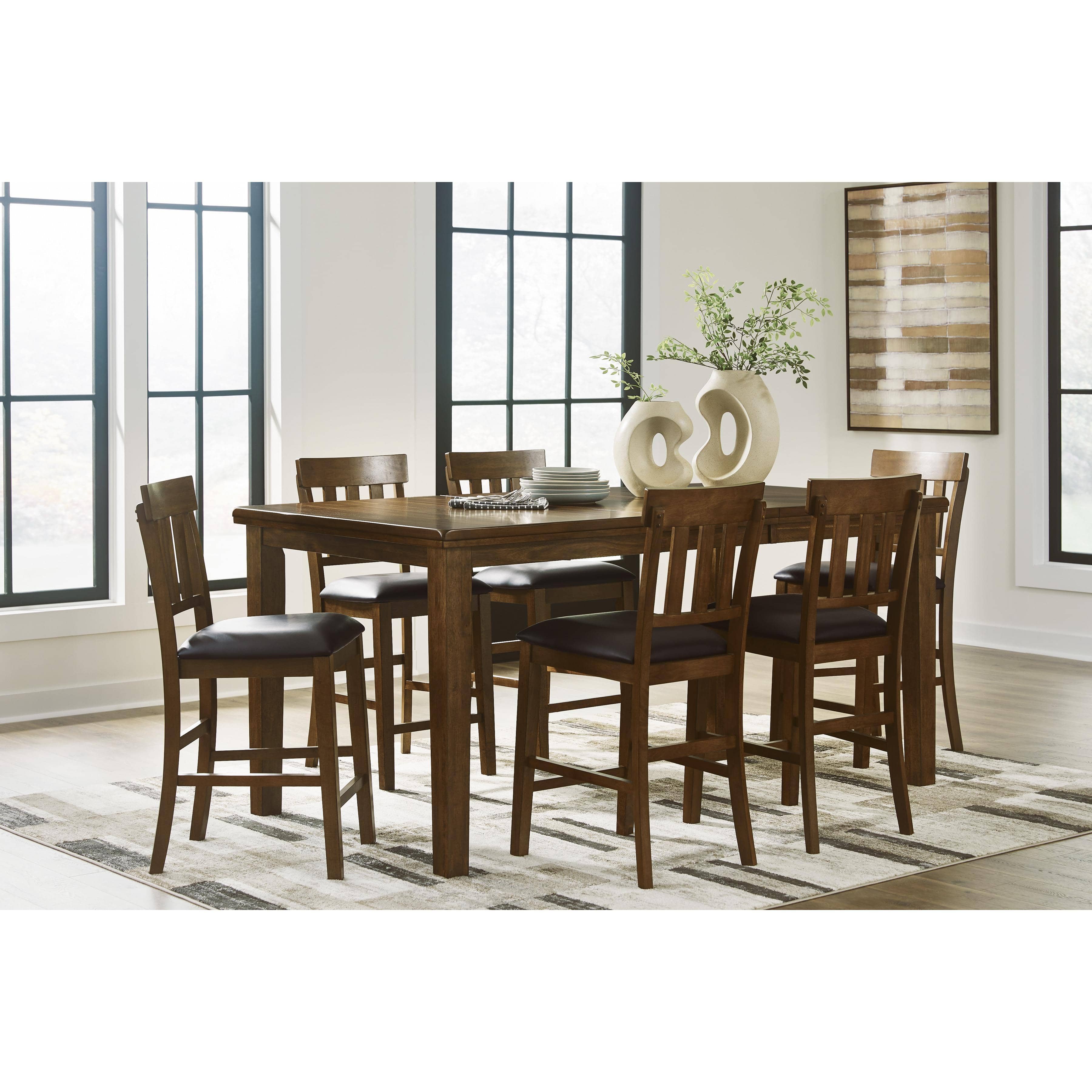 Signature Design by Ashley Ralene D594D5 7 pc Counter Height Dining Set