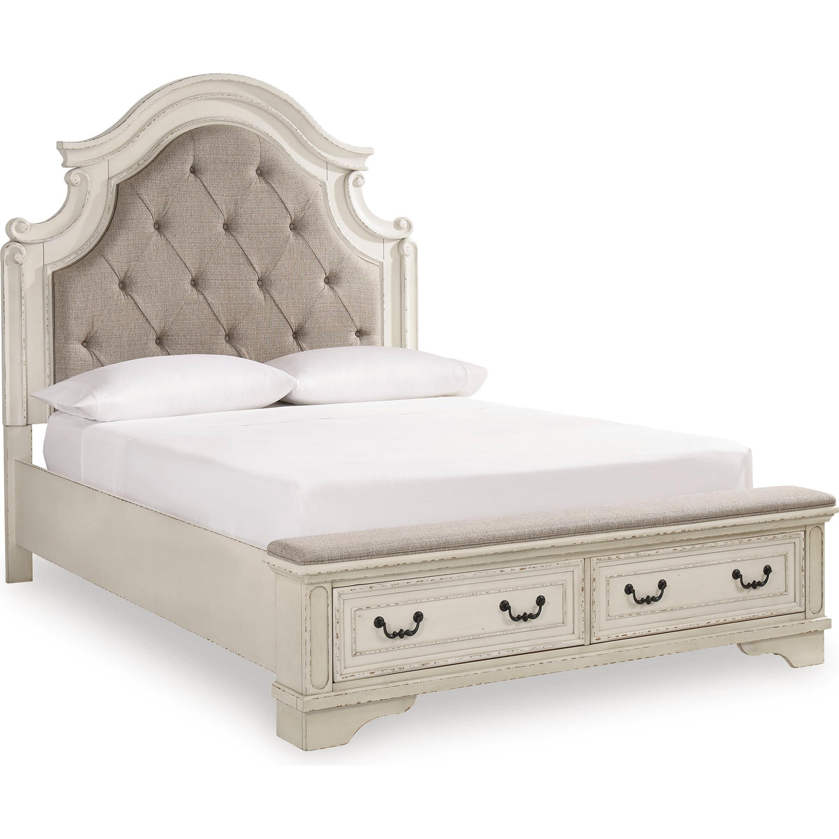 Signature Design by Ashley Realyn B743B36 6 pc Queen Upholstered Panel Bedroom Set
