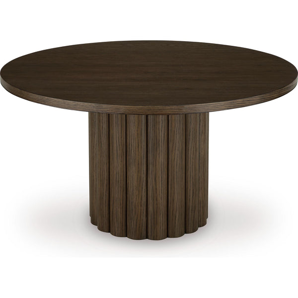 Signature Design by Ashley Round Radkin Dining Table with Pedestal Base PCD843-50