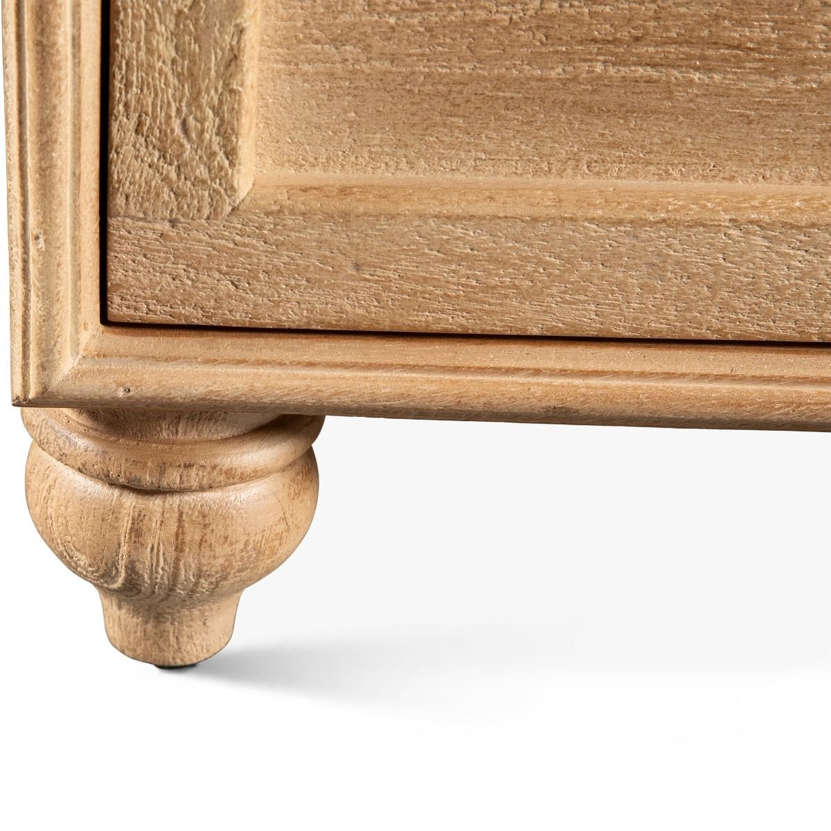 Taj White Washed 3 Drawer Nightstand-Nightstand-Home Trends & Design-New Braunfels Mattress Company