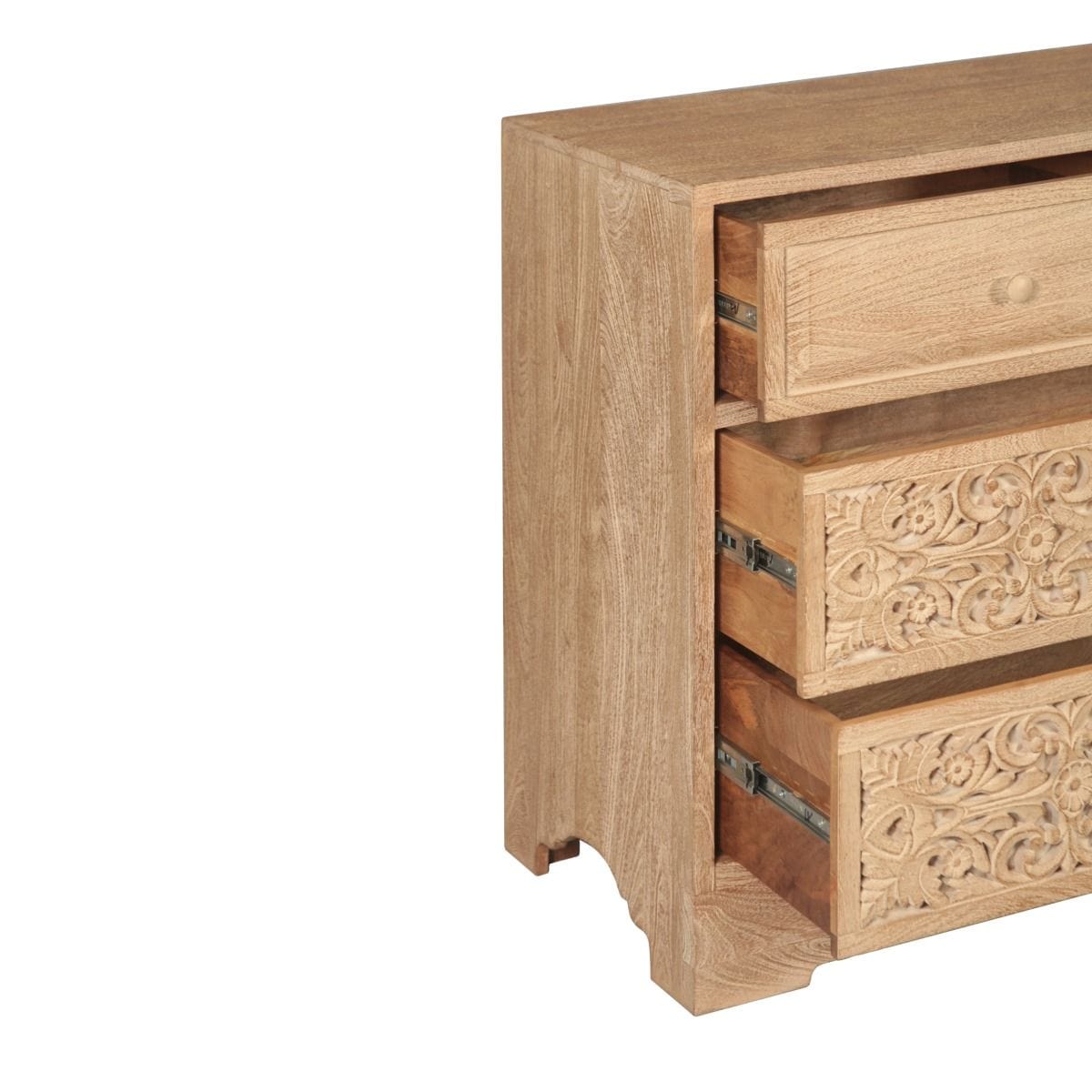 Taj Hand Carved White Washed Dresser-Dresser-Home Trends & Design-New Braunfels Mattress Company