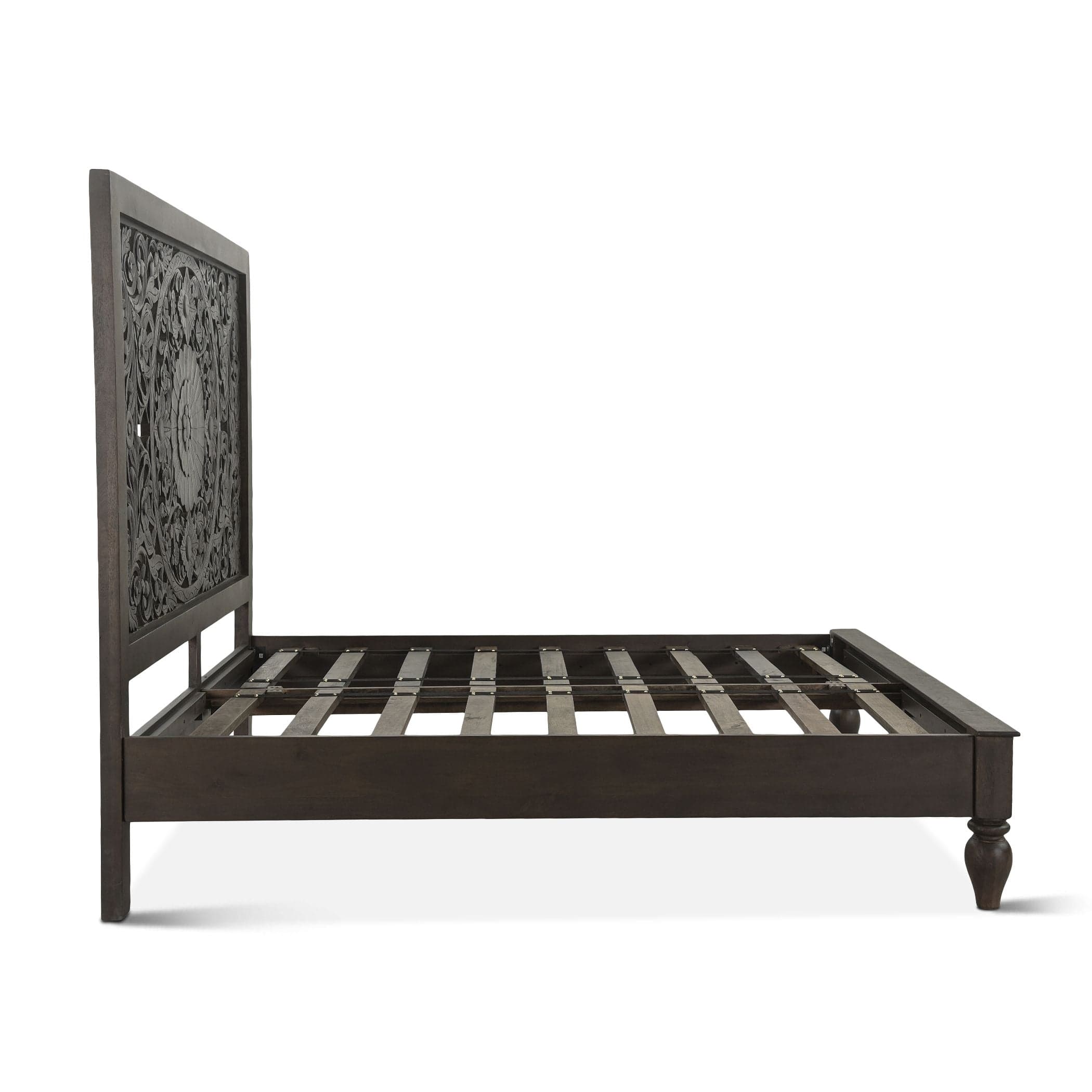 Taj Vintage Brown King Bed-Bed-Home Trends & Design-New Braunfels Mattress Company