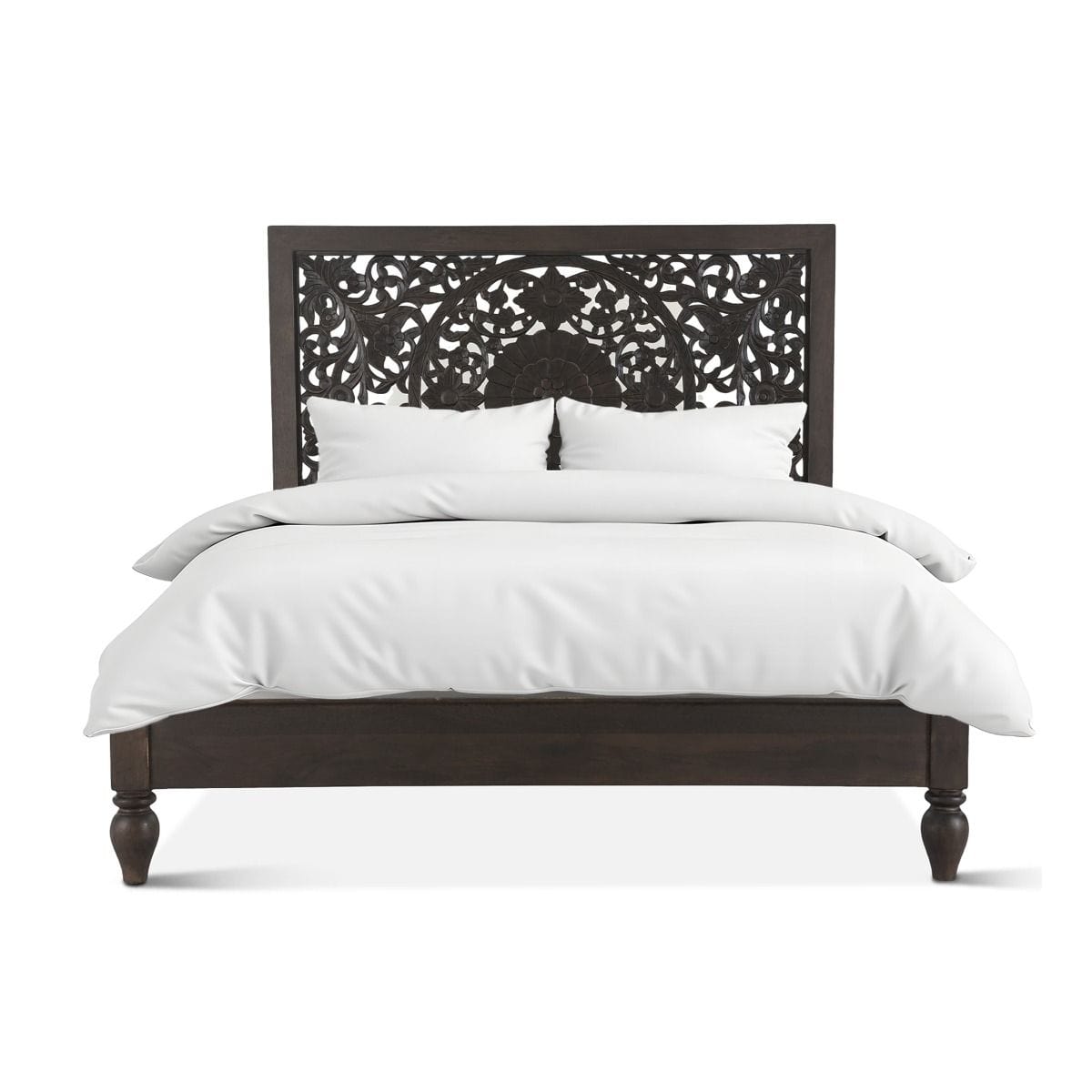 Taj Vintage Brown King Bed-Bed-Home Trends & Design-New Braunfels Mattress Company