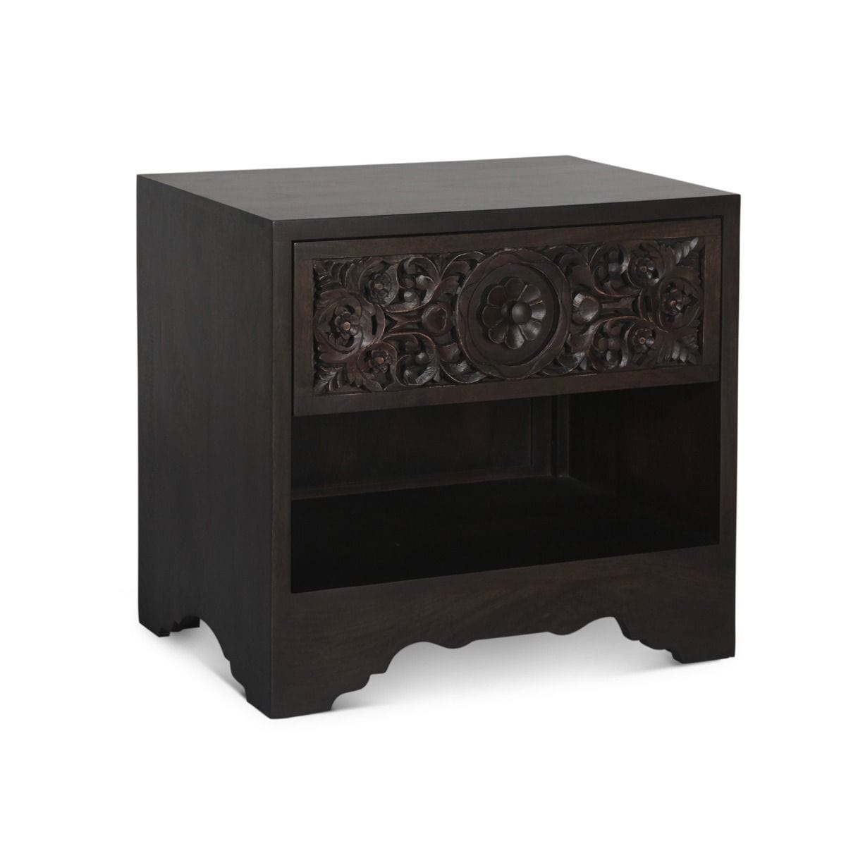 Taj Vintage Brown Nightstand-Nightstand-Home Trends & Design-New Braunfels Mattress Company