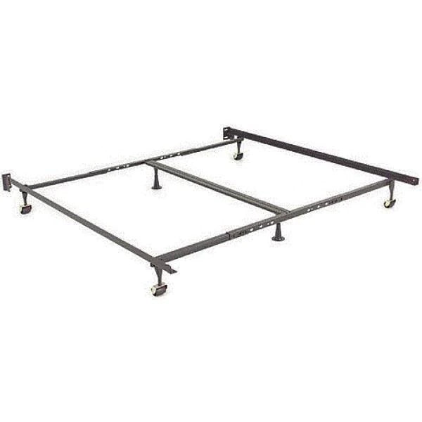 Heavy Duty Insta-Lock King/Cal King/Queen Metal Bed Frame with Rollers-Frame-Malouf-New Braunfels Mattress Company